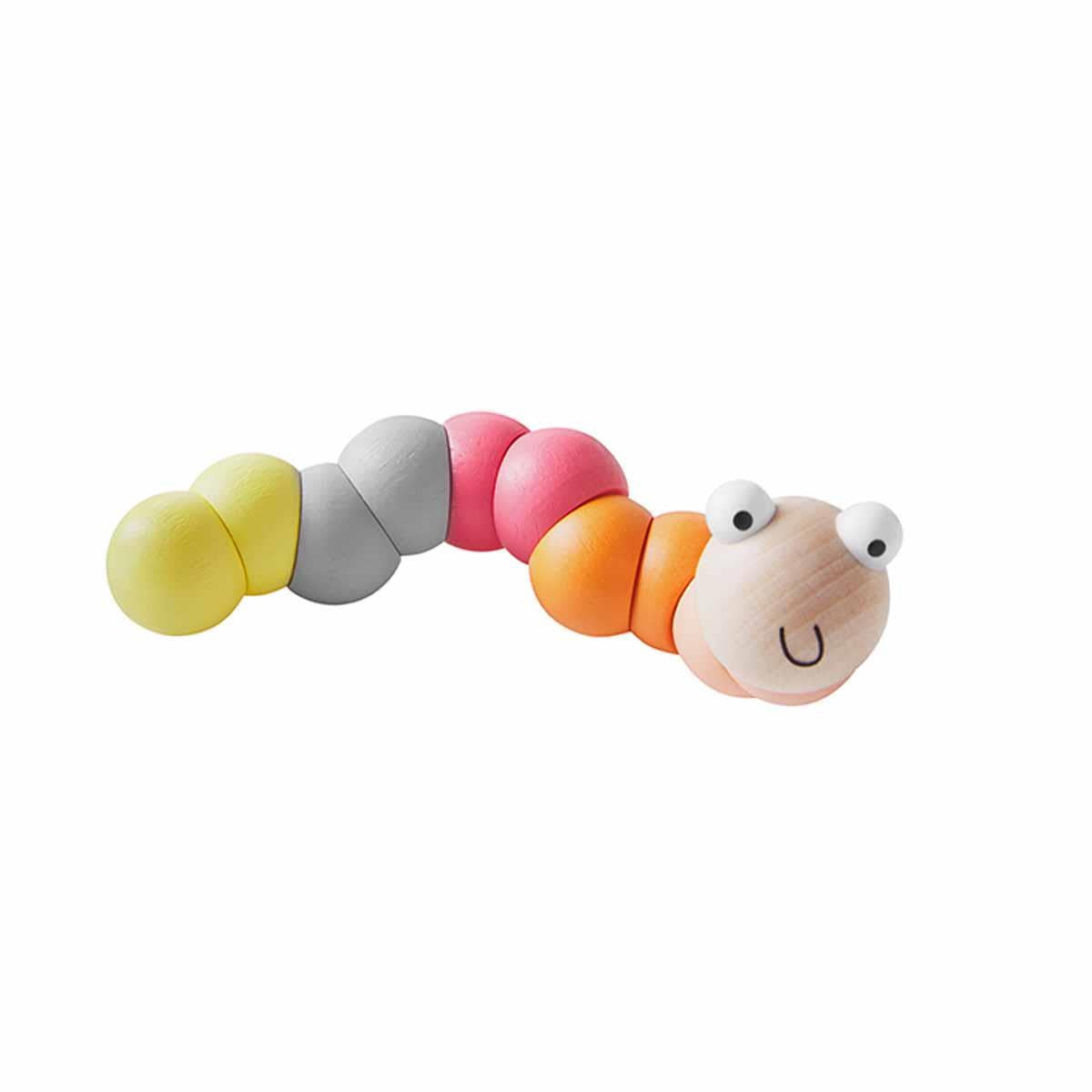 Orange Wooden Wiggly Worm