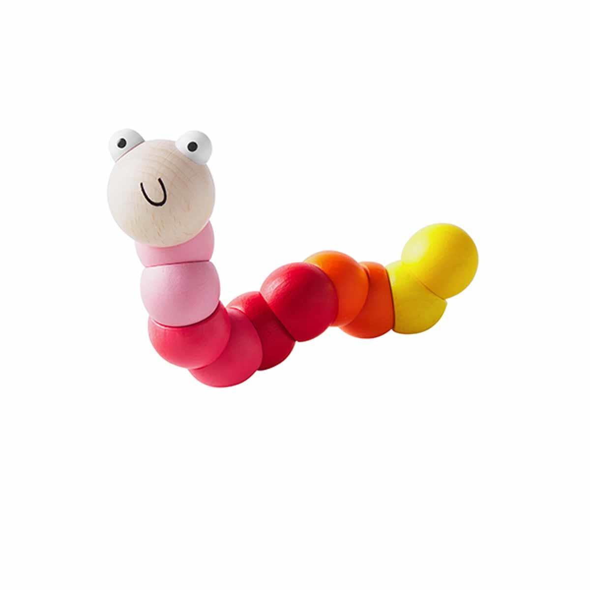 Pink Wooden Wiggly Worm