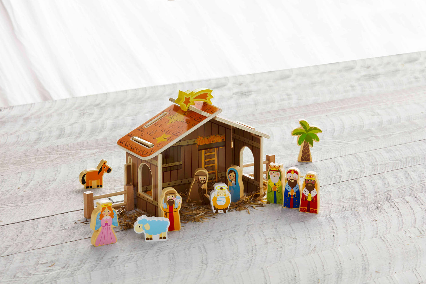 Wood Nativity Set by Mud Pie