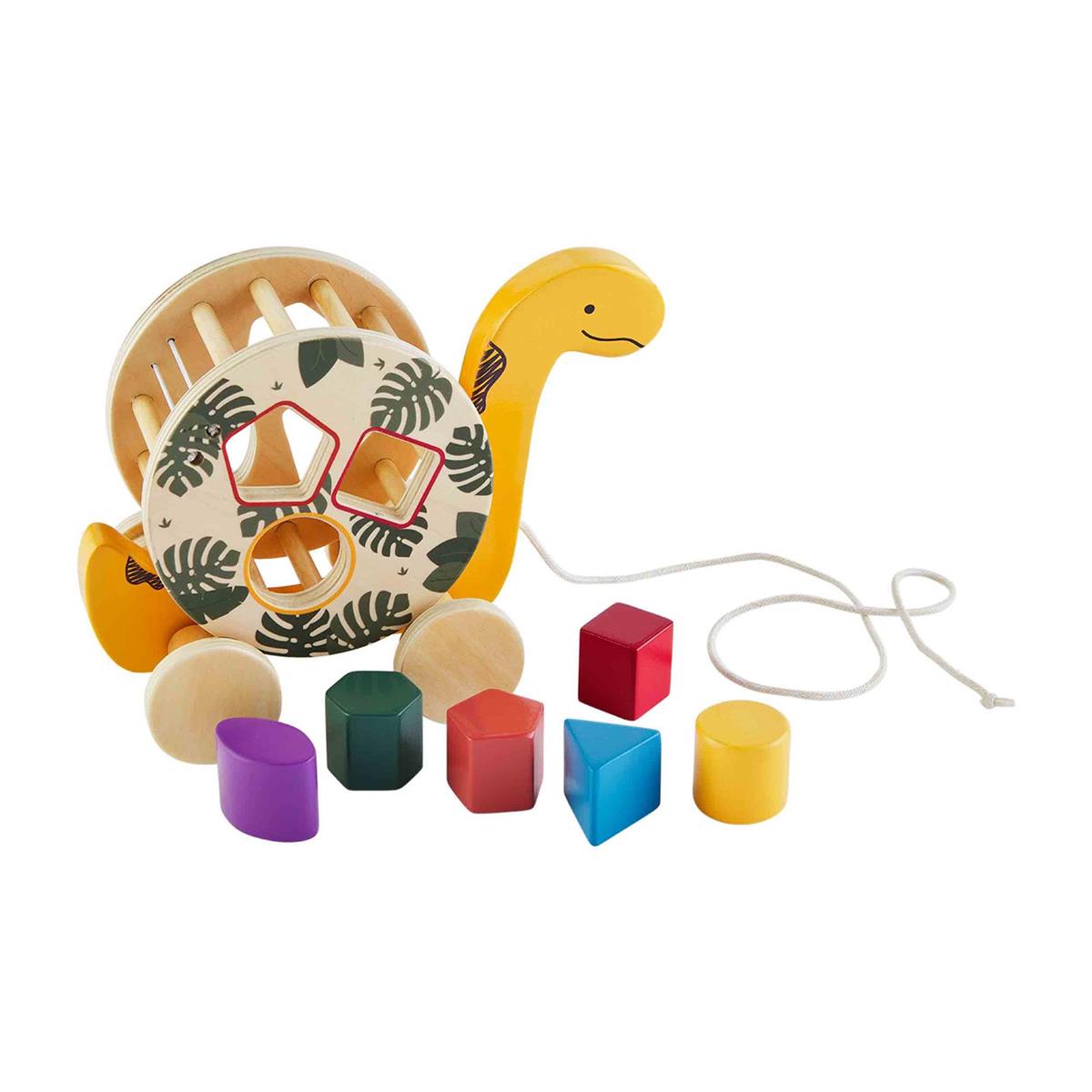 Yellow Dino Wood Shape Sorter