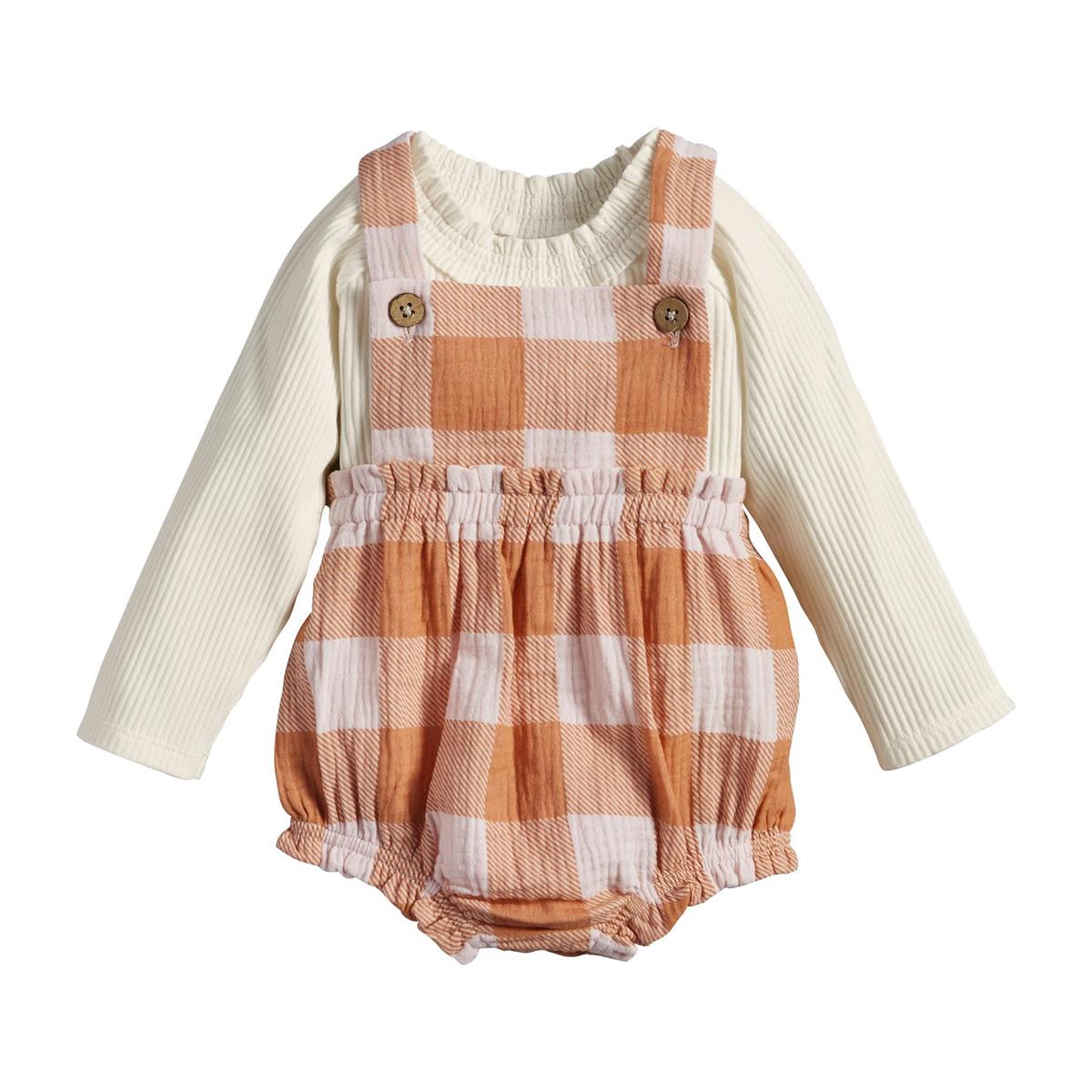 Check Bubble and Ruffle Shirt