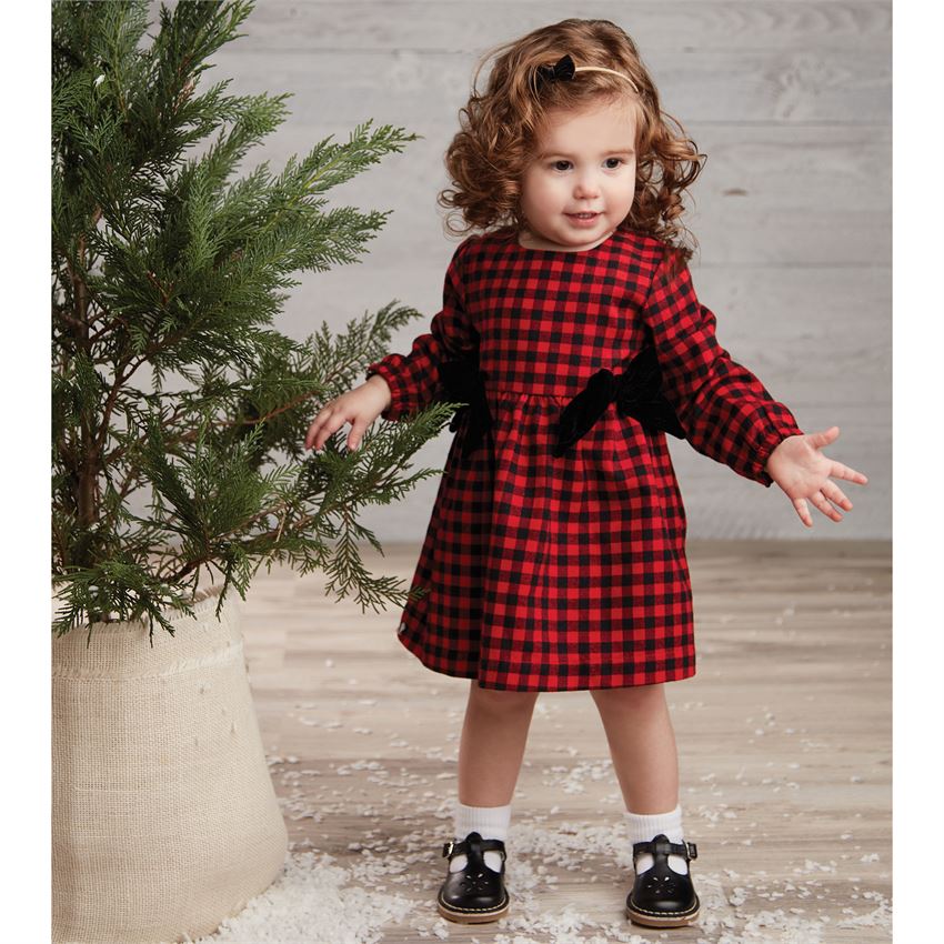 Mud Pie Buffalo Check Bow Dress