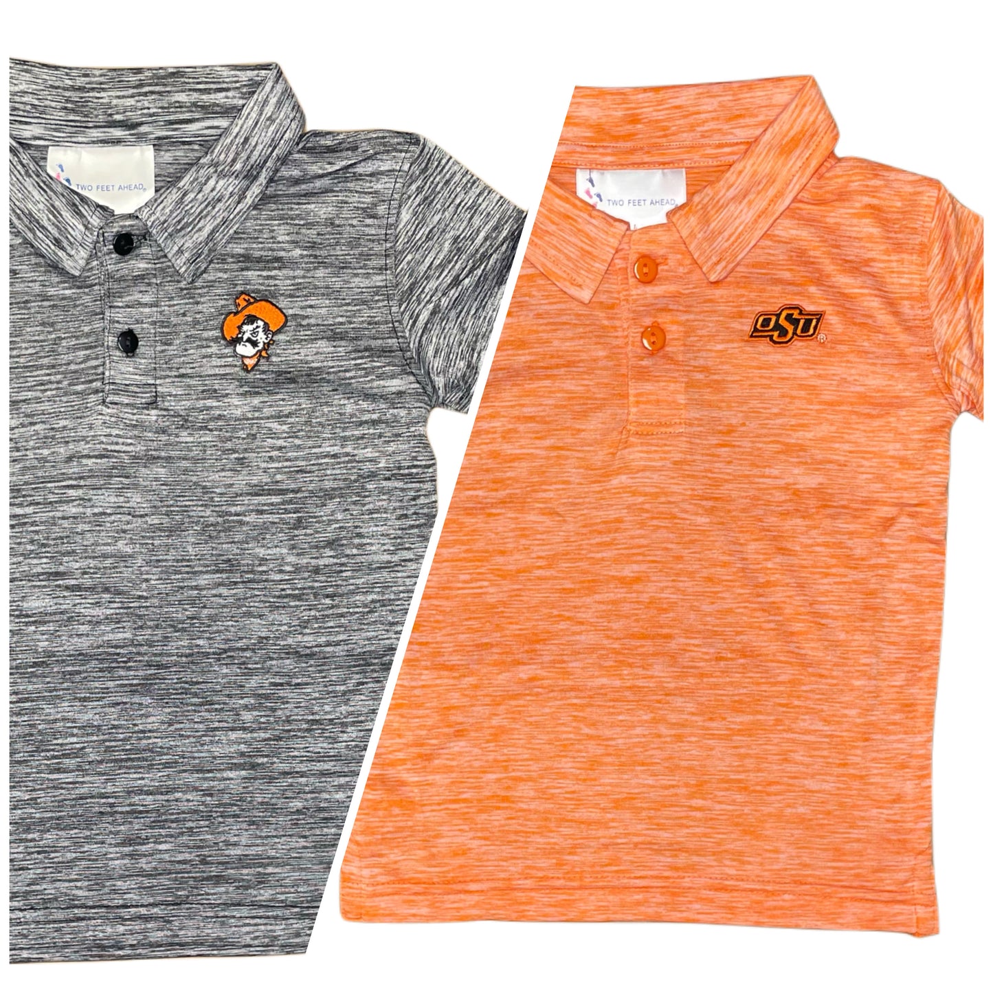 Two Feet Ahead Short Sleeve Space Dye Polo Shirt