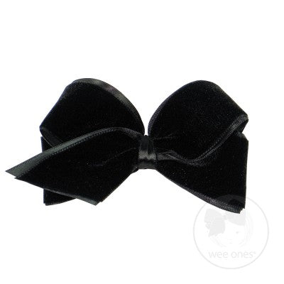 Wee Ones Small Classic Satin-Lined Velvet Bow
