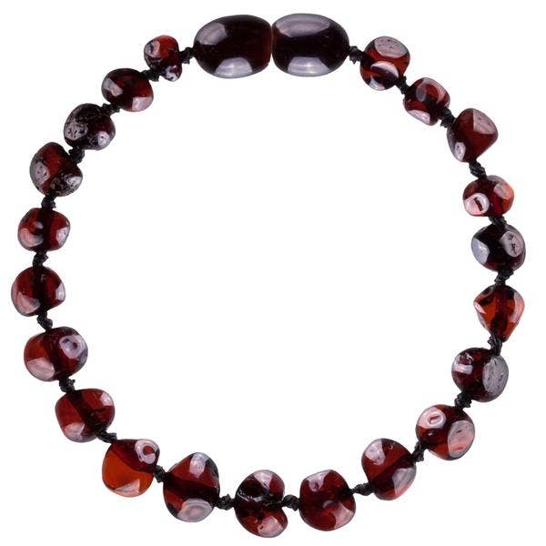 Polished Cherry Amber Teething Bracelet 5.5"