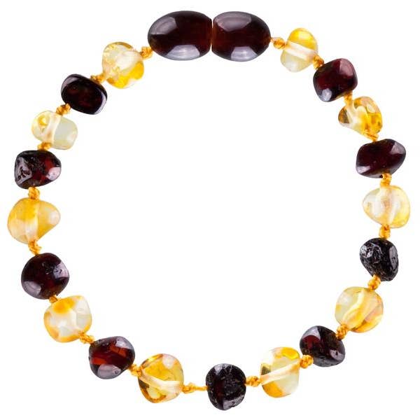 Polished Honey/Cherry Amber Teething Bracelet 5.5"