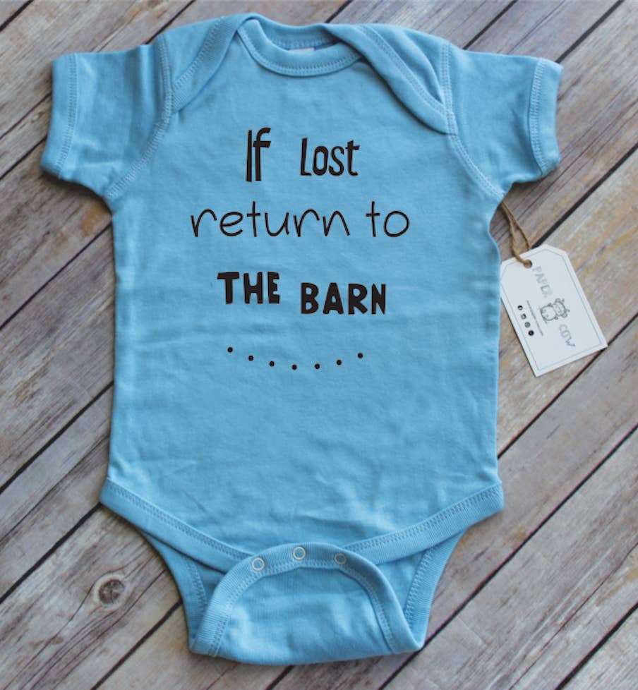 Return to the Barn Onesie - Blue