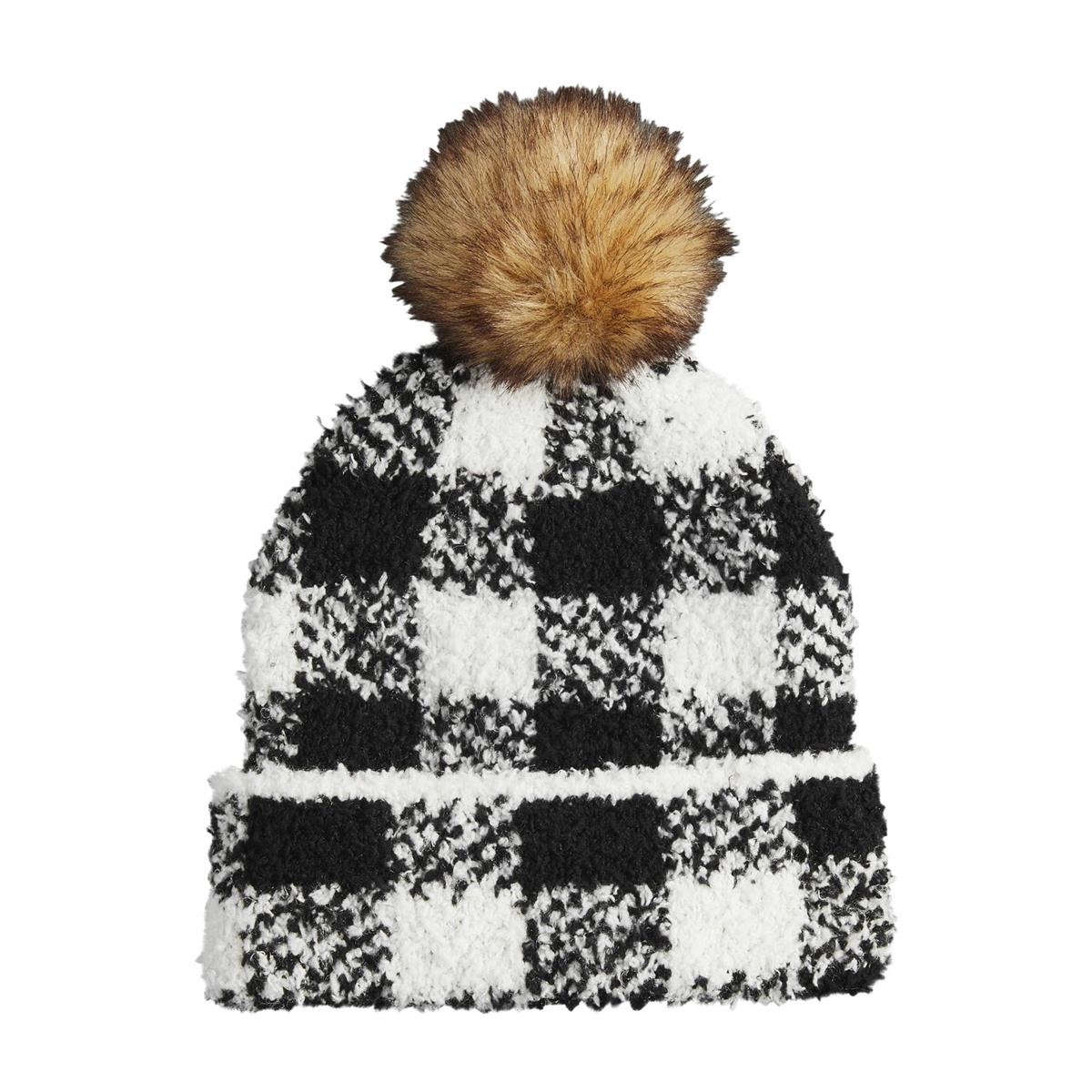 Kids Black Buffalo Check Hat