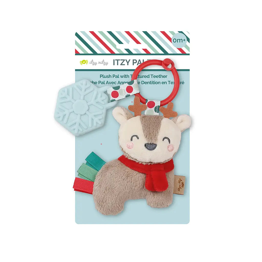 Holiday Reindeer Itzy Pal Plush + Teether