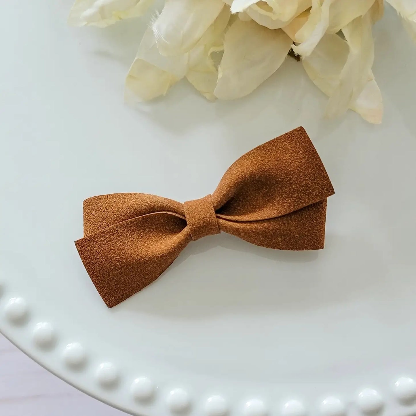 Anastasia Bow - Hazelnut Vegan Suede