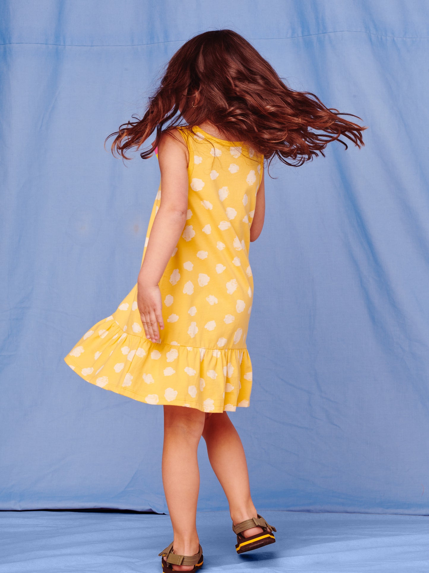 Tank Dress - Ink Polka Dots