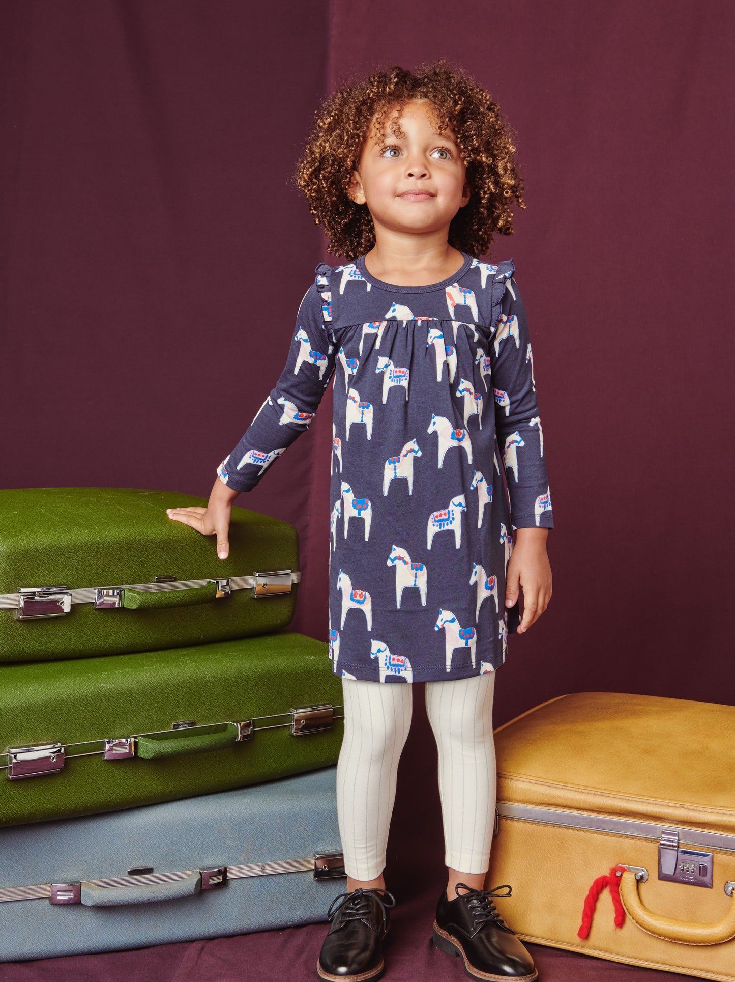 Metallic Stripe Leggings in Pelican