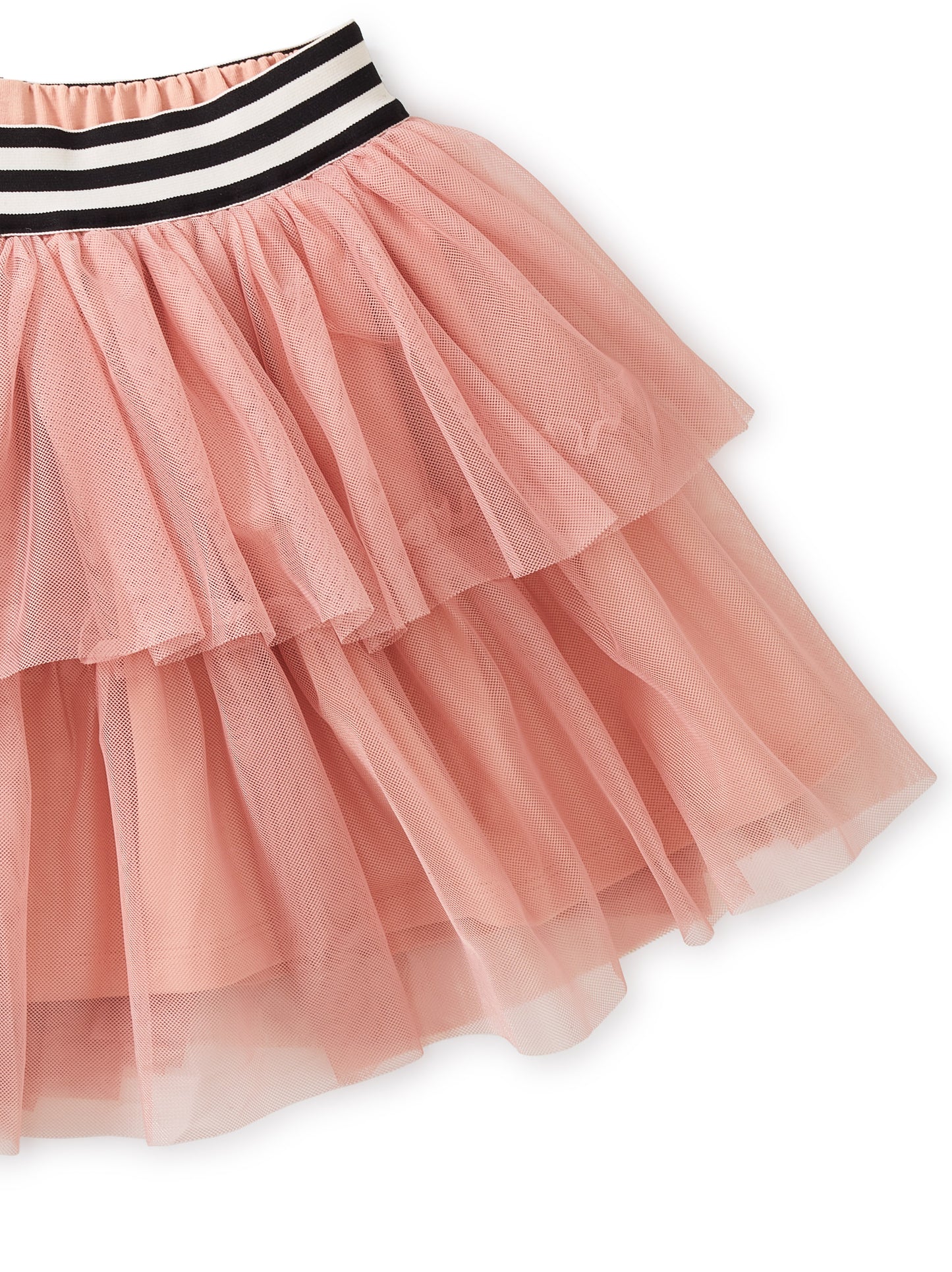 Tiered Tulle Skirt in Dusty Coral