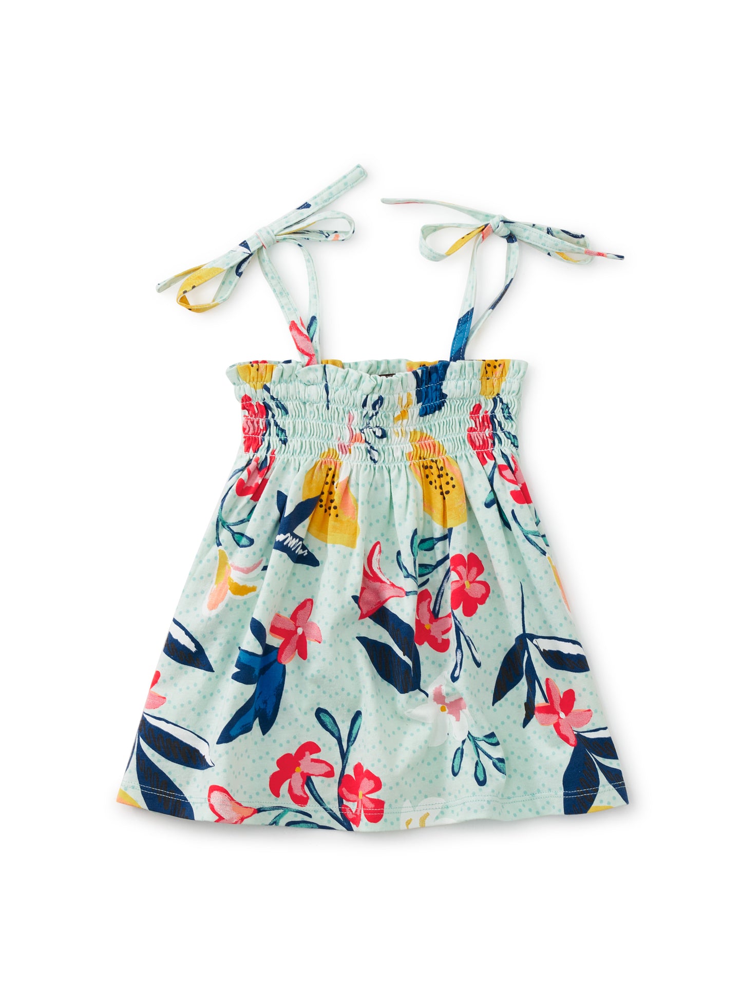 Jamaican Papaya Tassel Trim Ruffle Tank