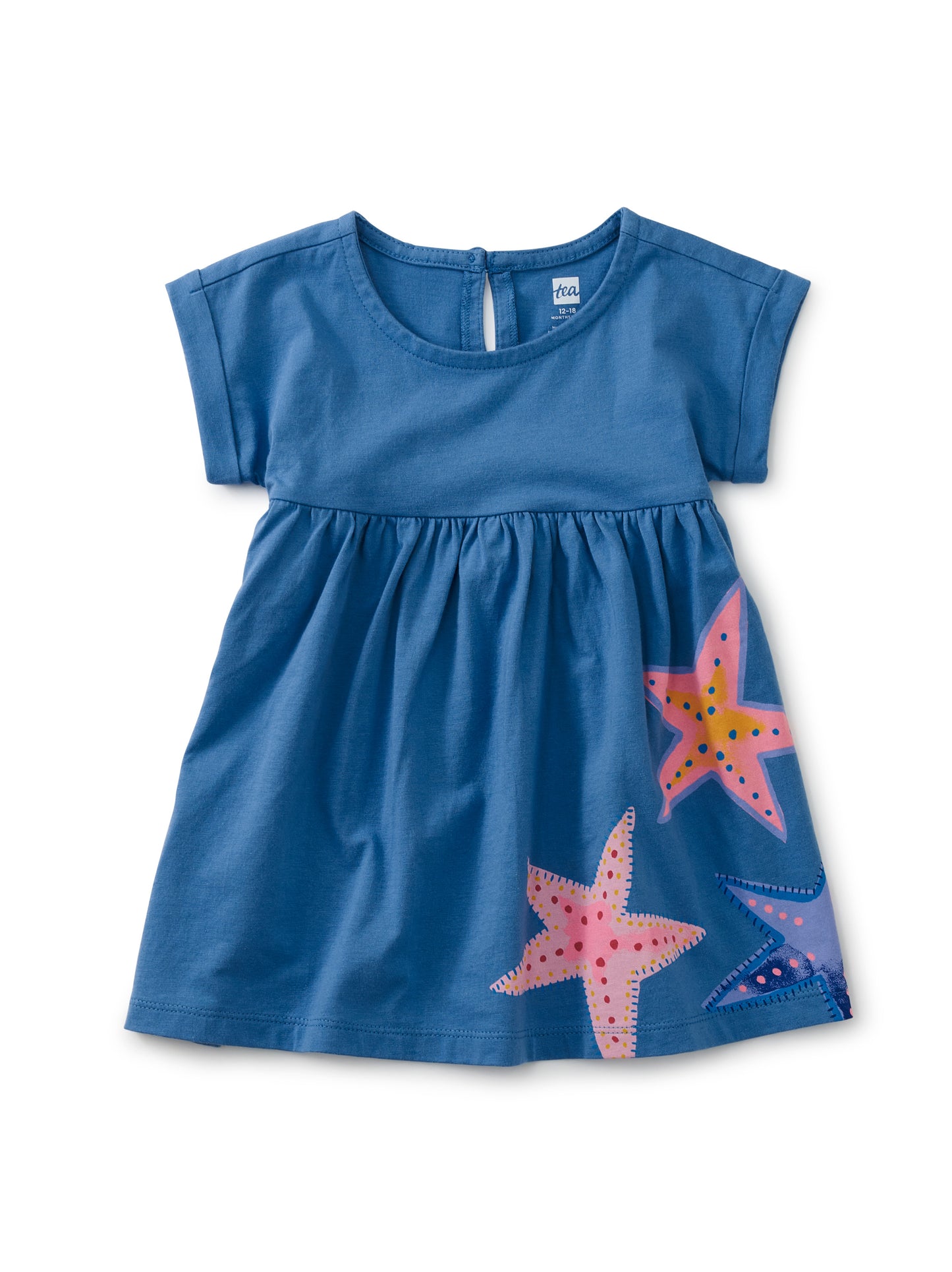 Starfish Print in Blue Yarrow Empire Baby Dress