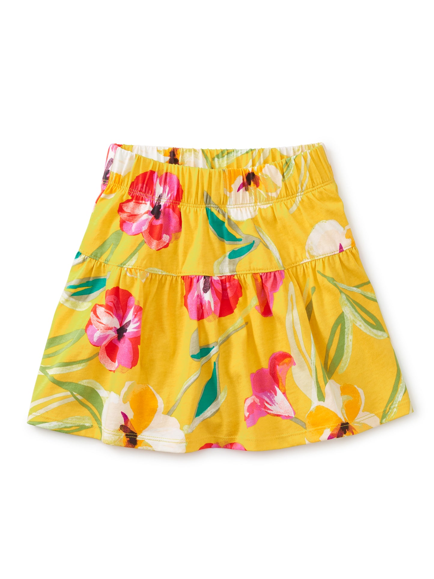 Painterly Hibiscus in Yellow Sport Skort