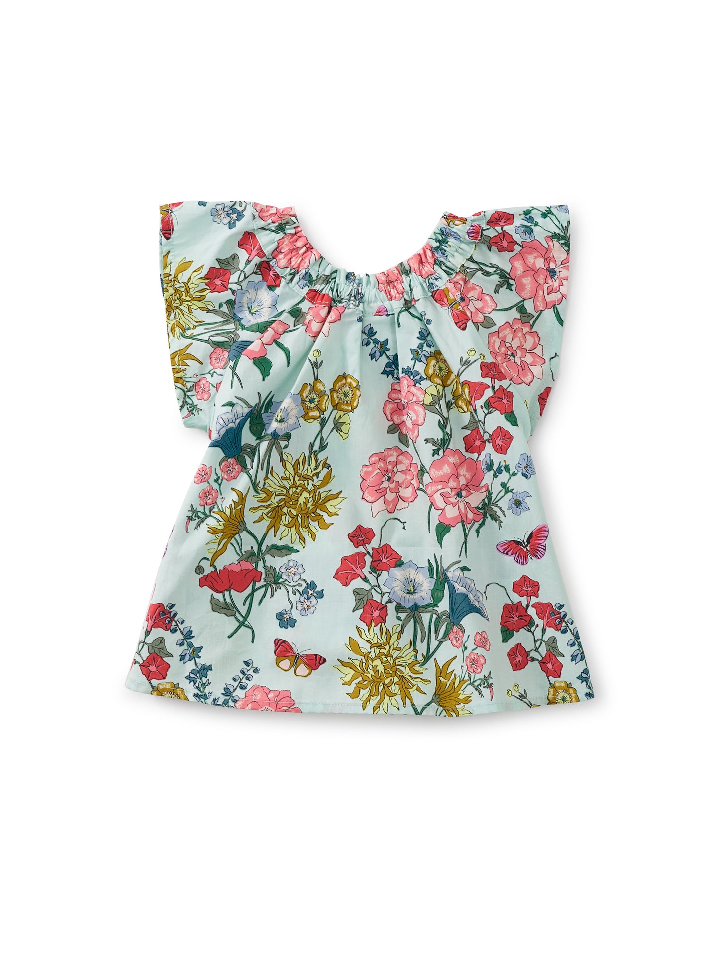Intricate Floral Ruffle Sleeve Baby Set