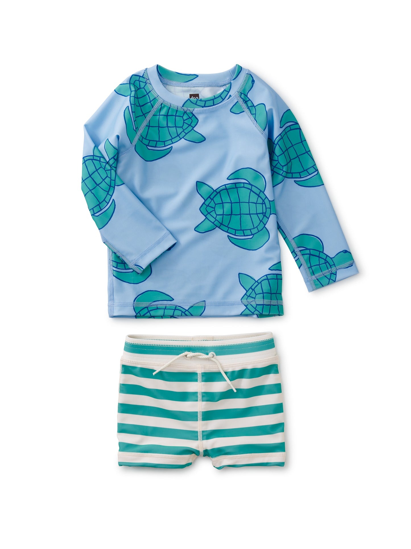 Greek Tortoise Rash Guard Baby Swim Set
