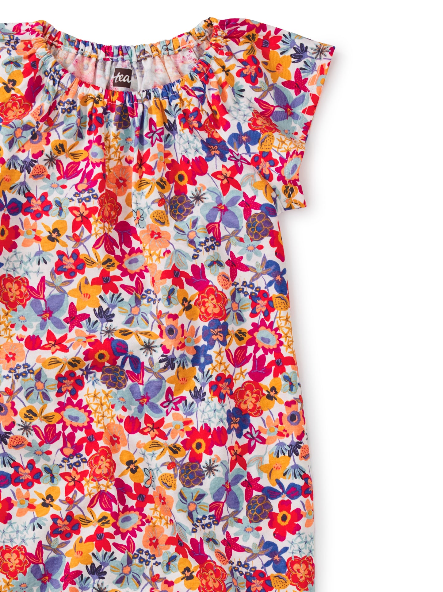 Flores Silvestres in Chalk Flutter Sleeve Romper