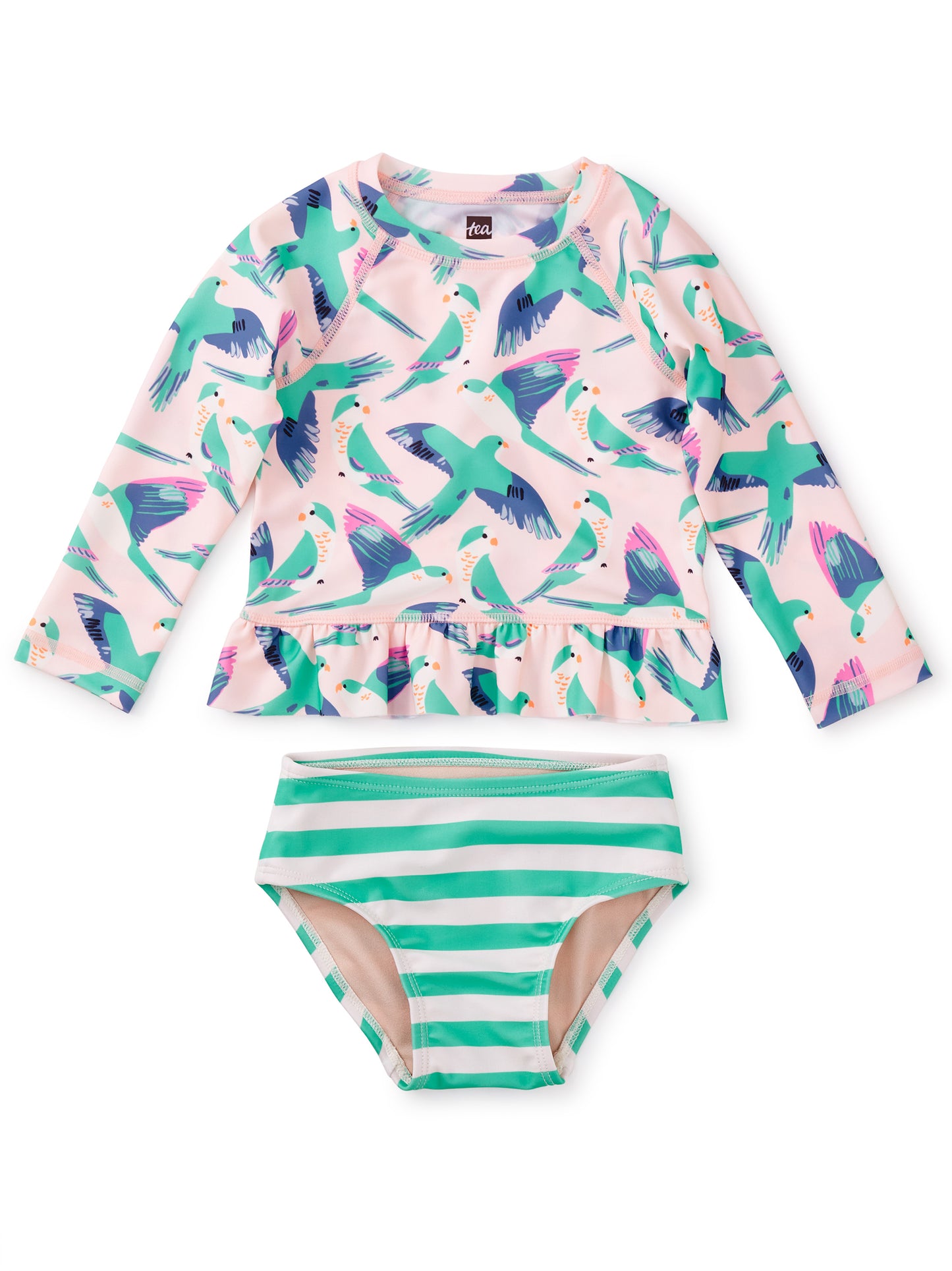 Parrot Polka Rash Guard Baby Swim Set