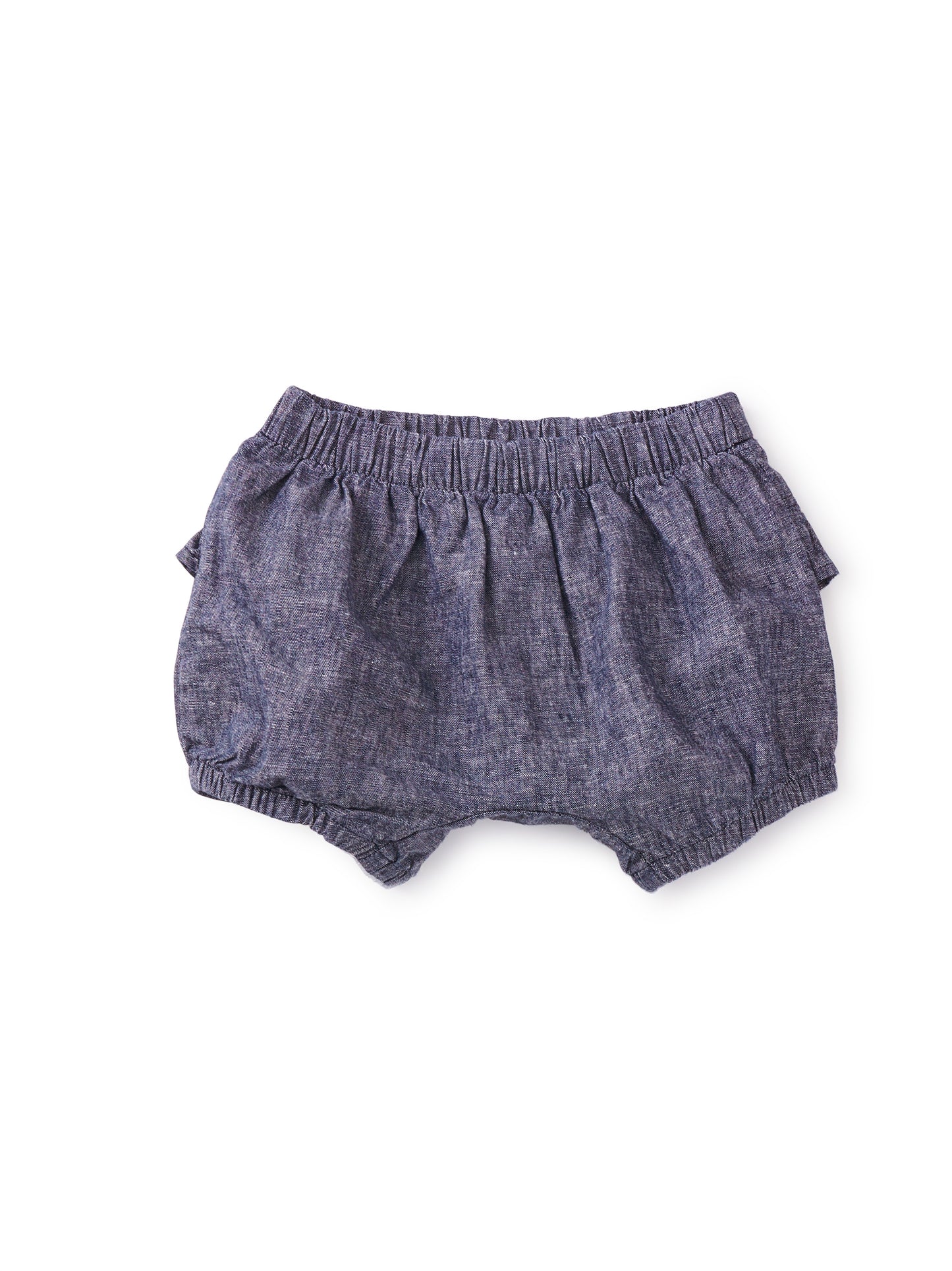 Indigo Chambray Ruffle Baby Bloomers