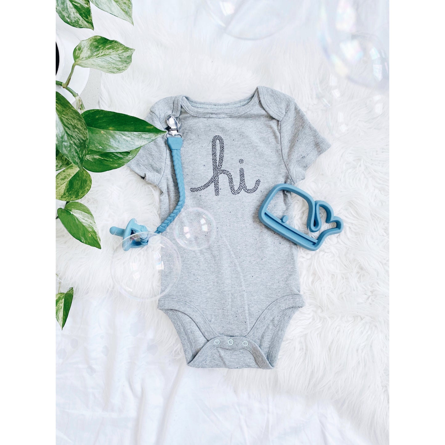 Sweetie Strap Pacifier Clip - Blue Braid