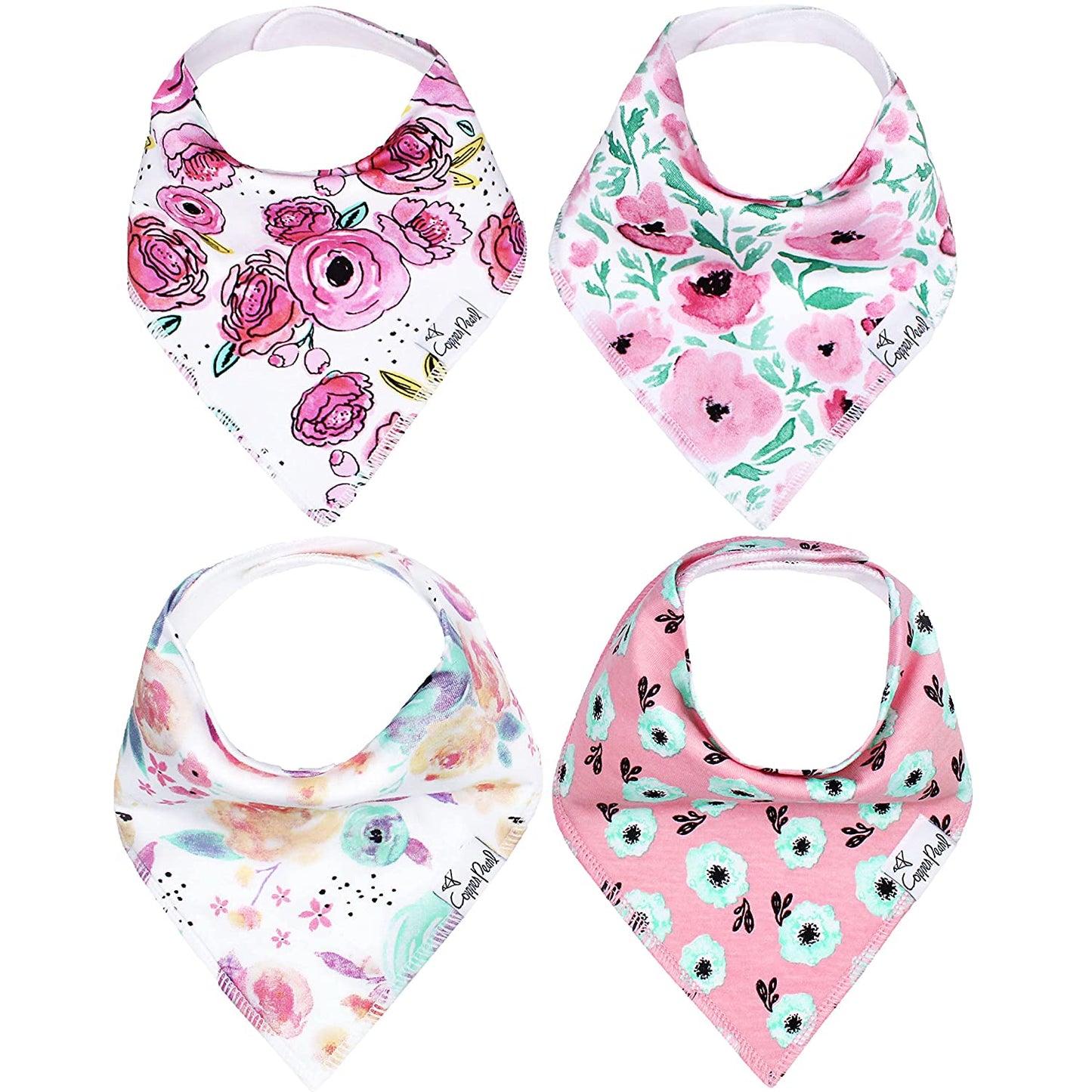 Copper Pearl Single Bandana Bibs - Bloom