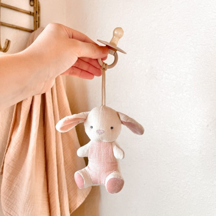 Bunny Bitzy Pal - Natural Rubber Pacifier & Lovey