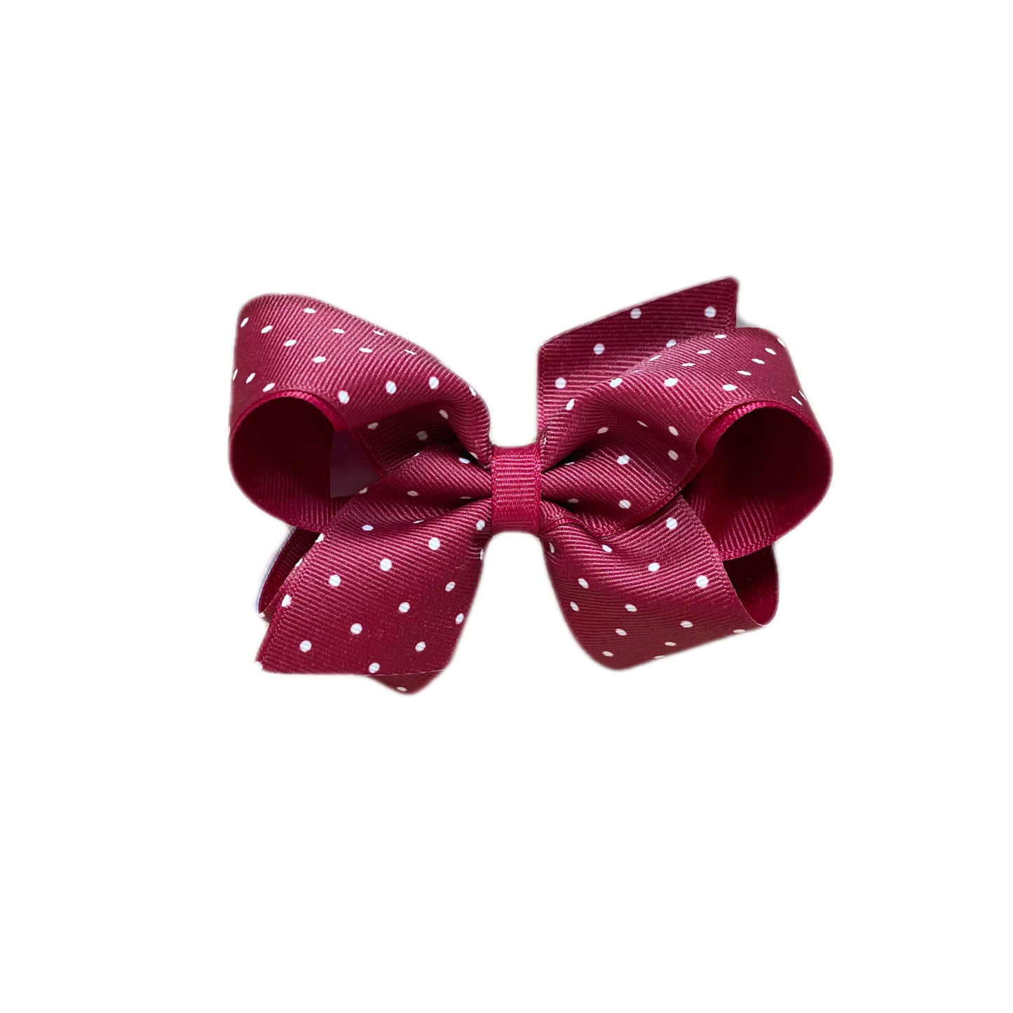 Medium Dot Print Grosgrain Hair Bow