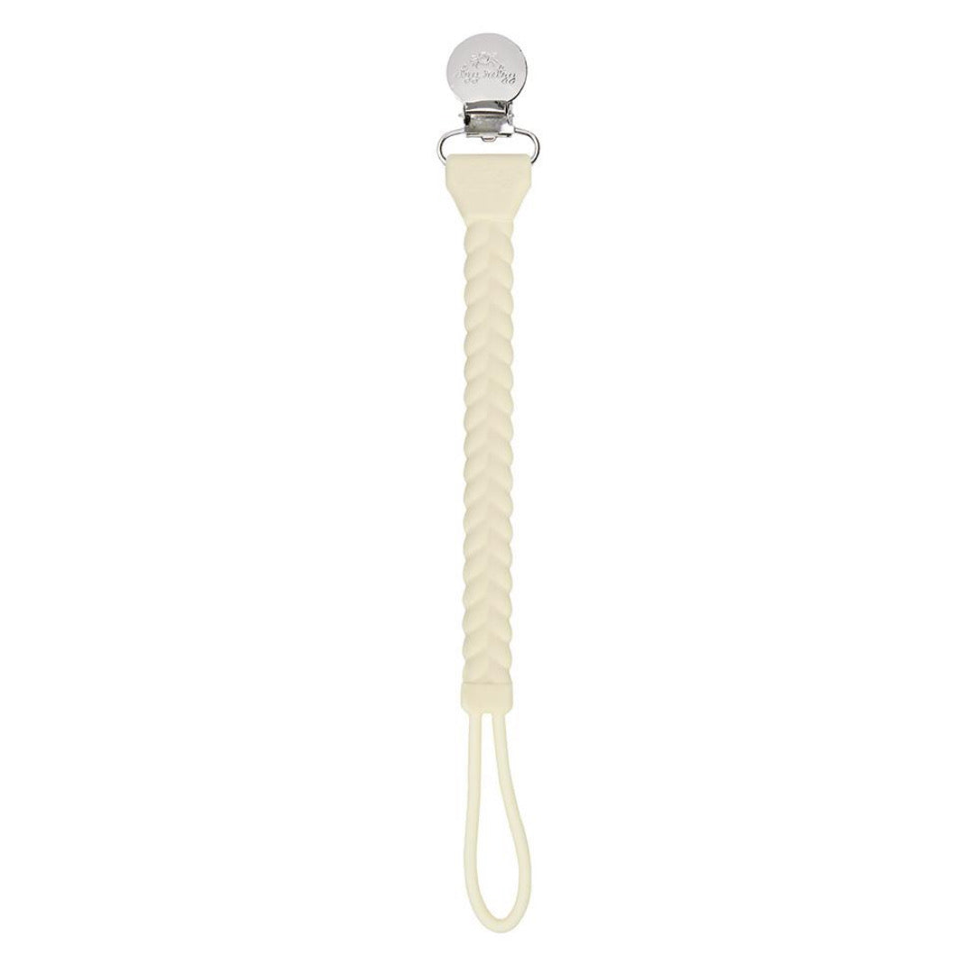 Sweetie Strap Pacifier Clip - Cream Braid