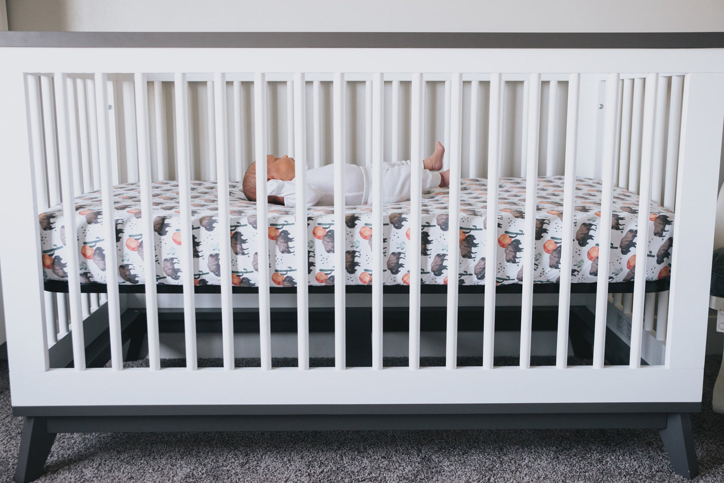 Copper Pearl Crib Sheet - Bison