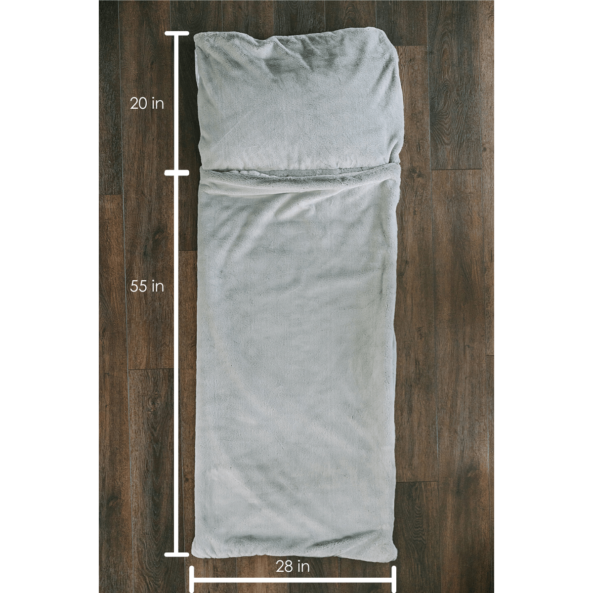 Gray Mink Grand Faux Fur Sleeping Bag