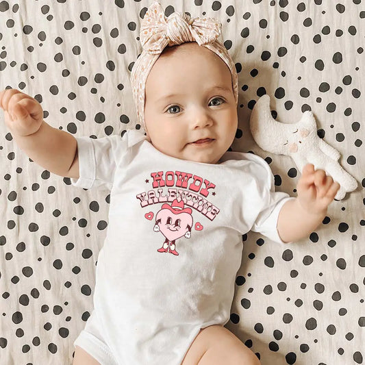 Howdy Valentine Baby Bodysuit