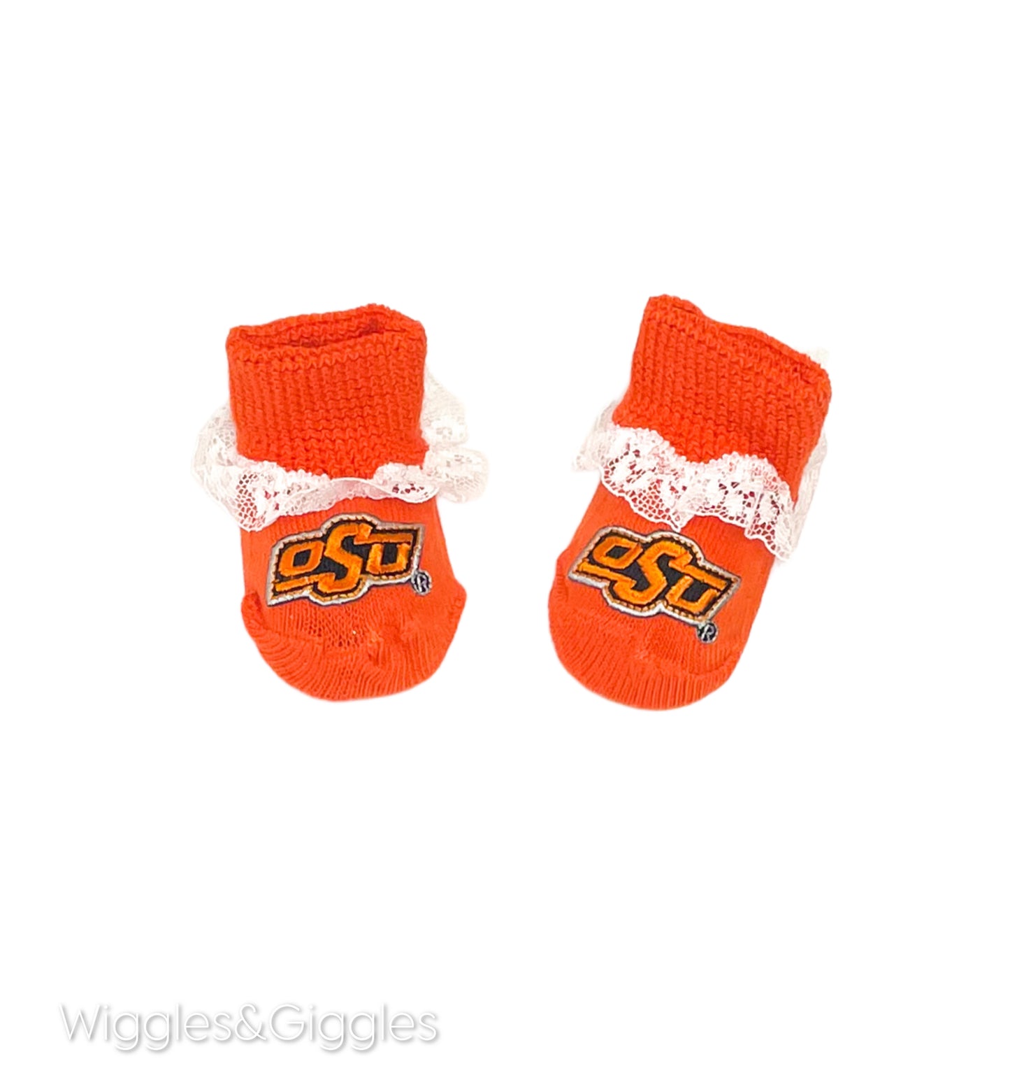 Orange OSU Bootie with Lace