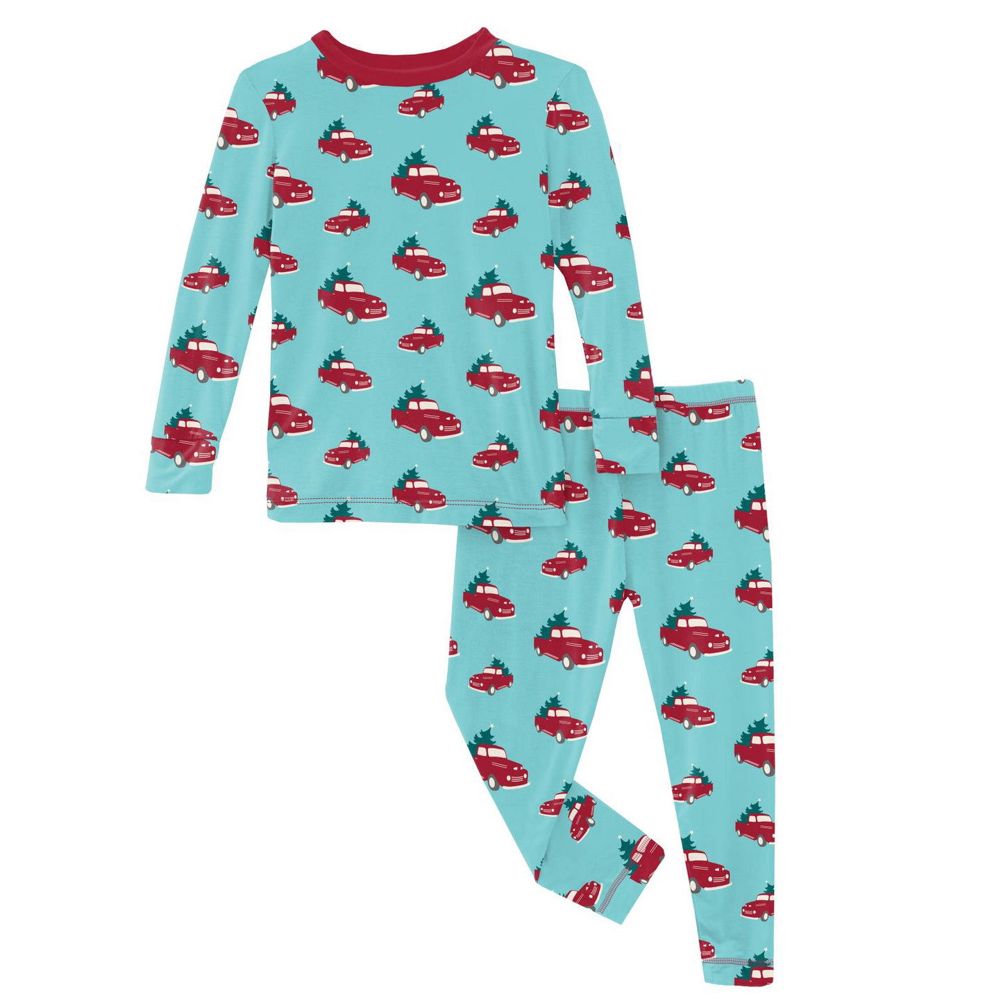 Iceberg Trucks and Trees Print L/S Pajama Set
