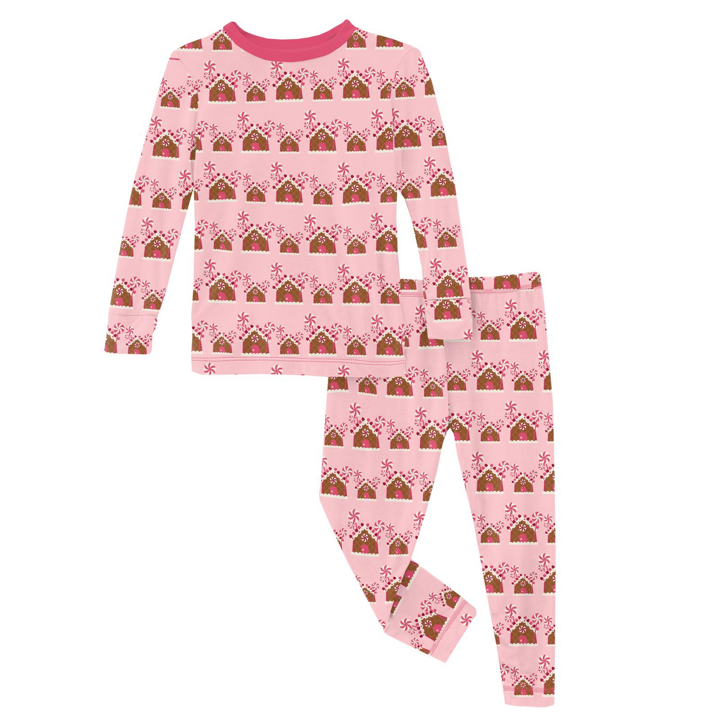 Lotus Gingerbread Print L/S Pajama Set