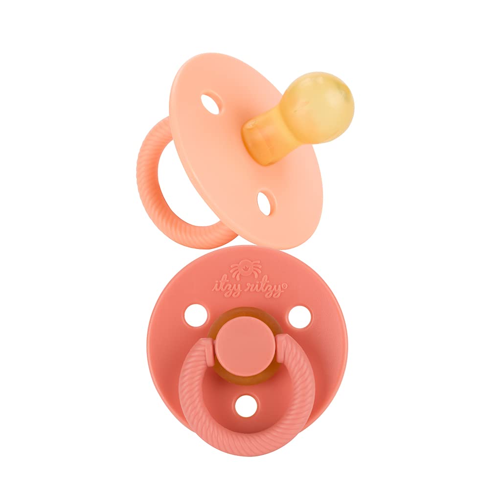 Apricot + Terracotta Natural Rubber Pacifiers