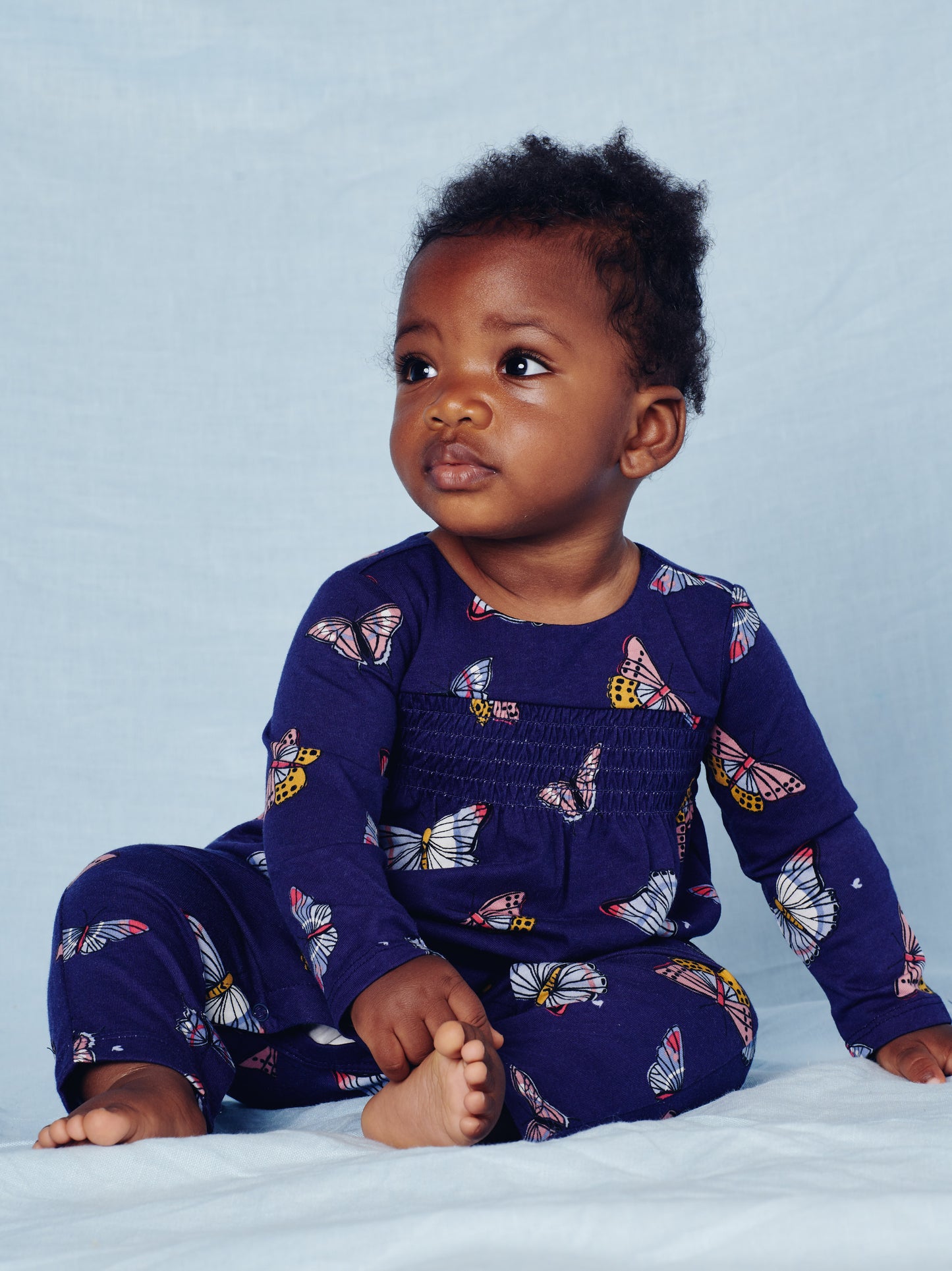 Tea Collection Butterfly Smocked Romper