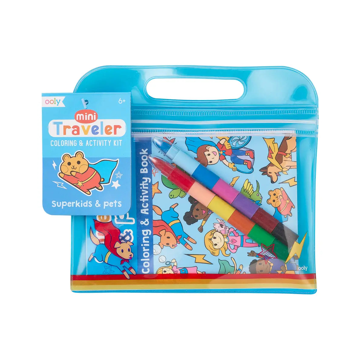 Mini Traveler Coloring + Activity Kit - Superkids & Pets