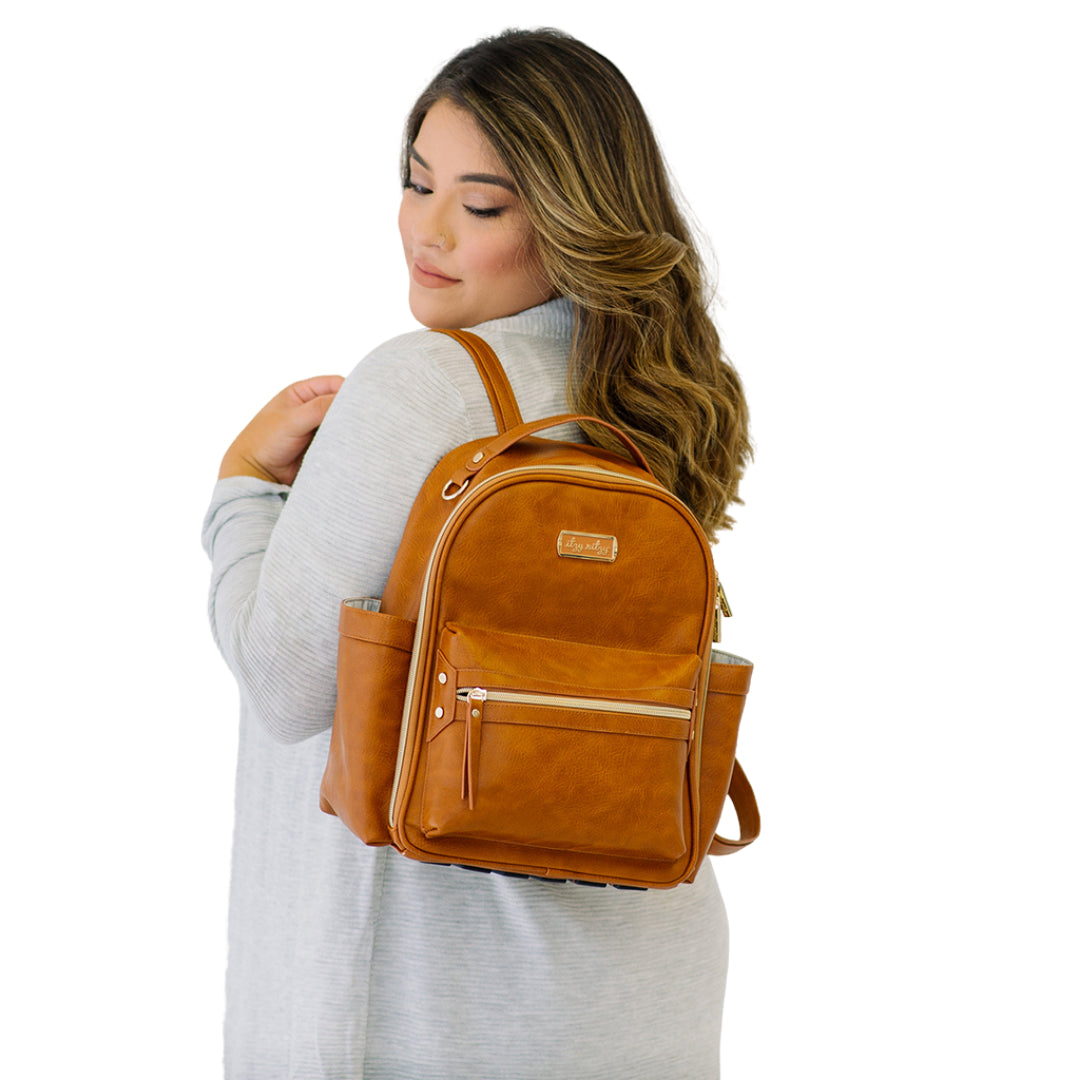 Cognac Itzy Mini Diaper Bag Backpack