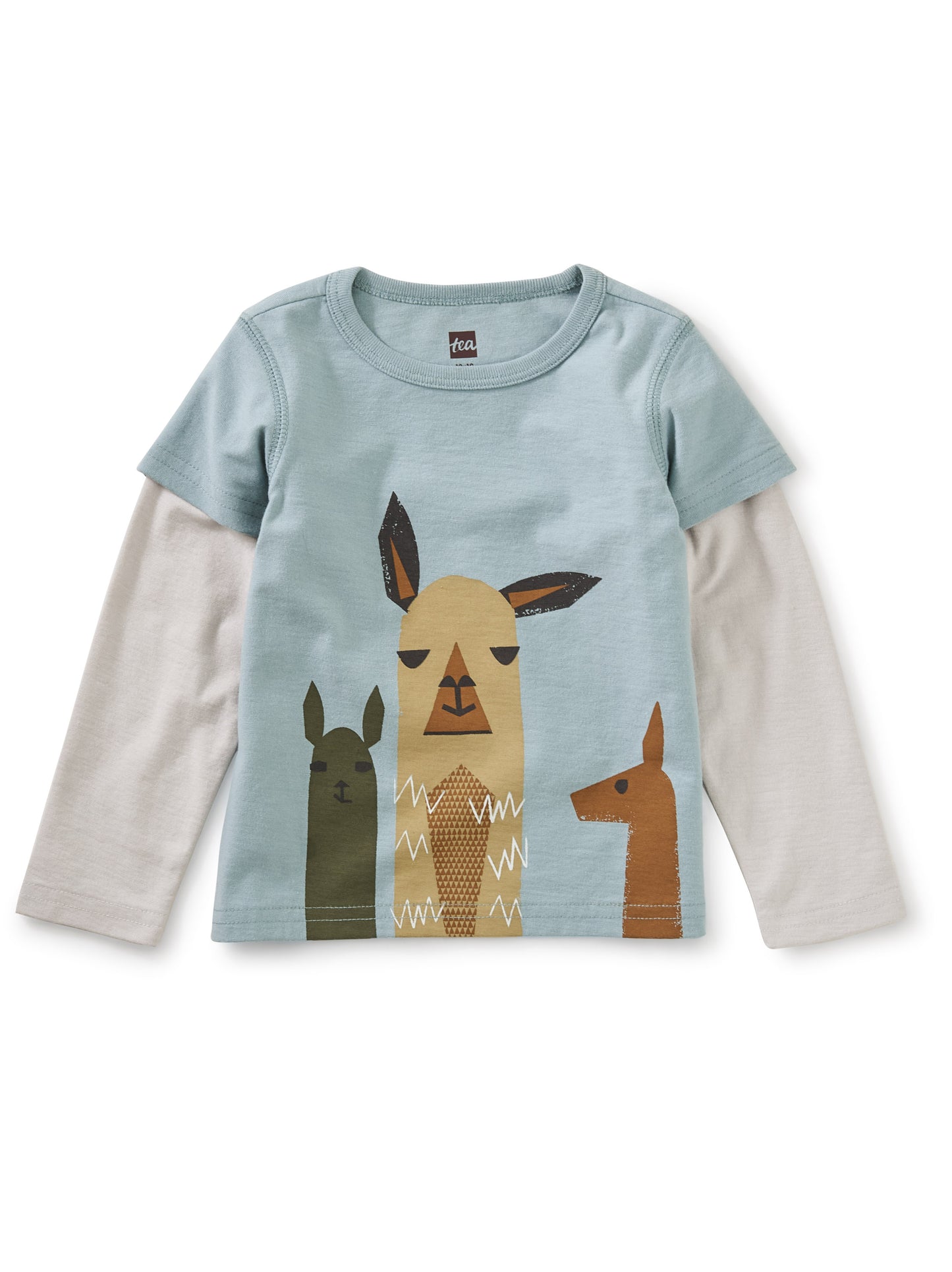 Tea Collection Yo Llama Graphic Layered Tee