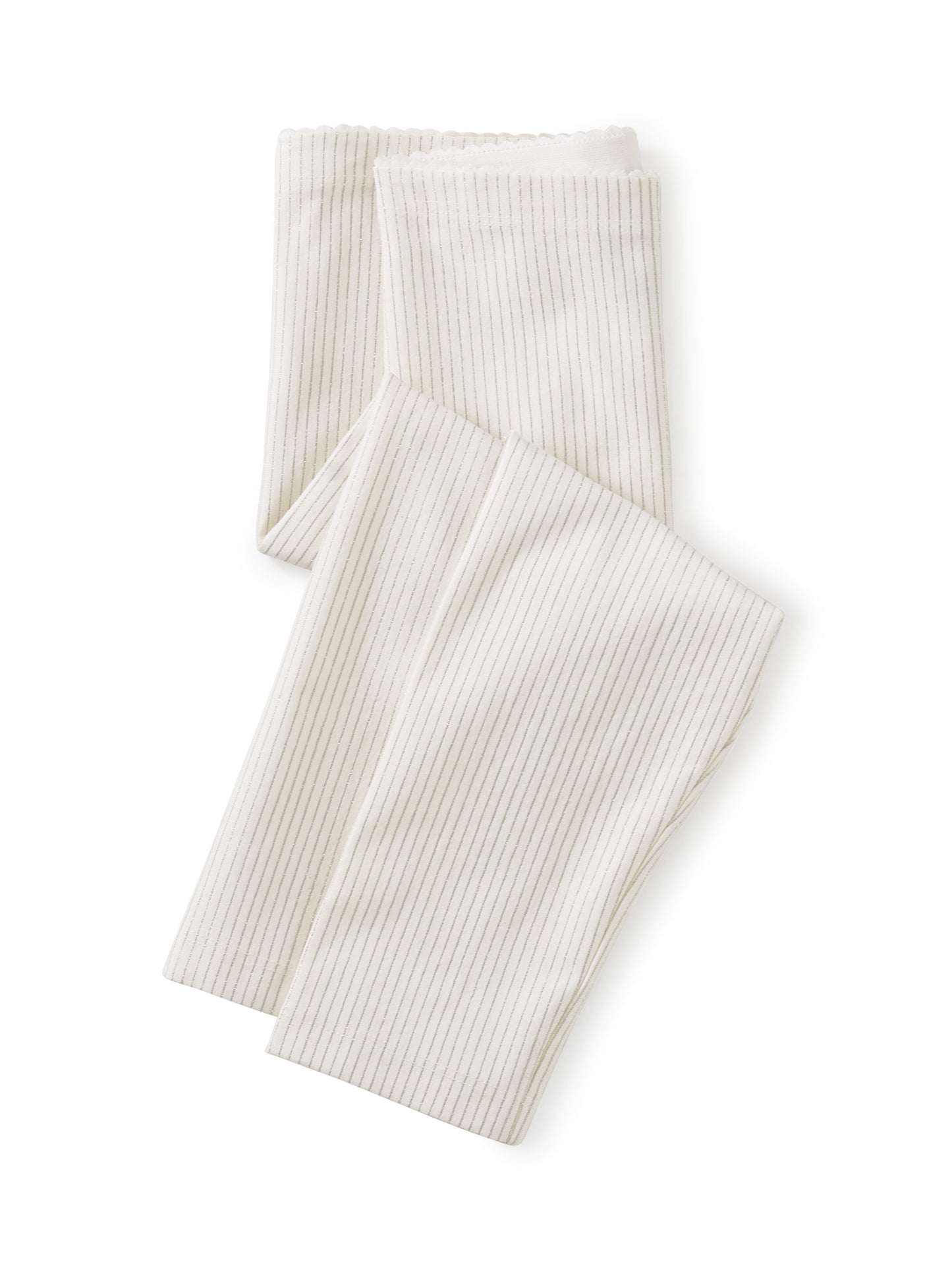 Sparkle Stripe Capri Leggings - Chalk