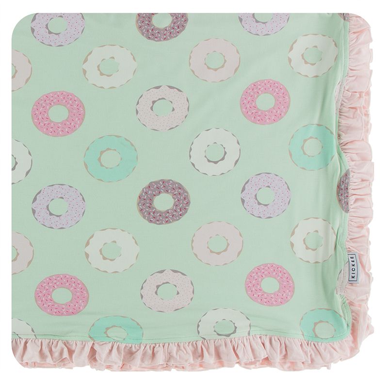 Print Ruffle Toddler Blanket - Pistachio Donuts
