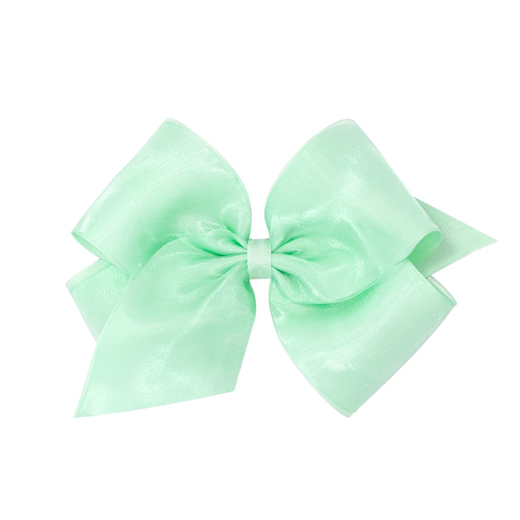 King Organza Overlay Grosgrain Hair Bow