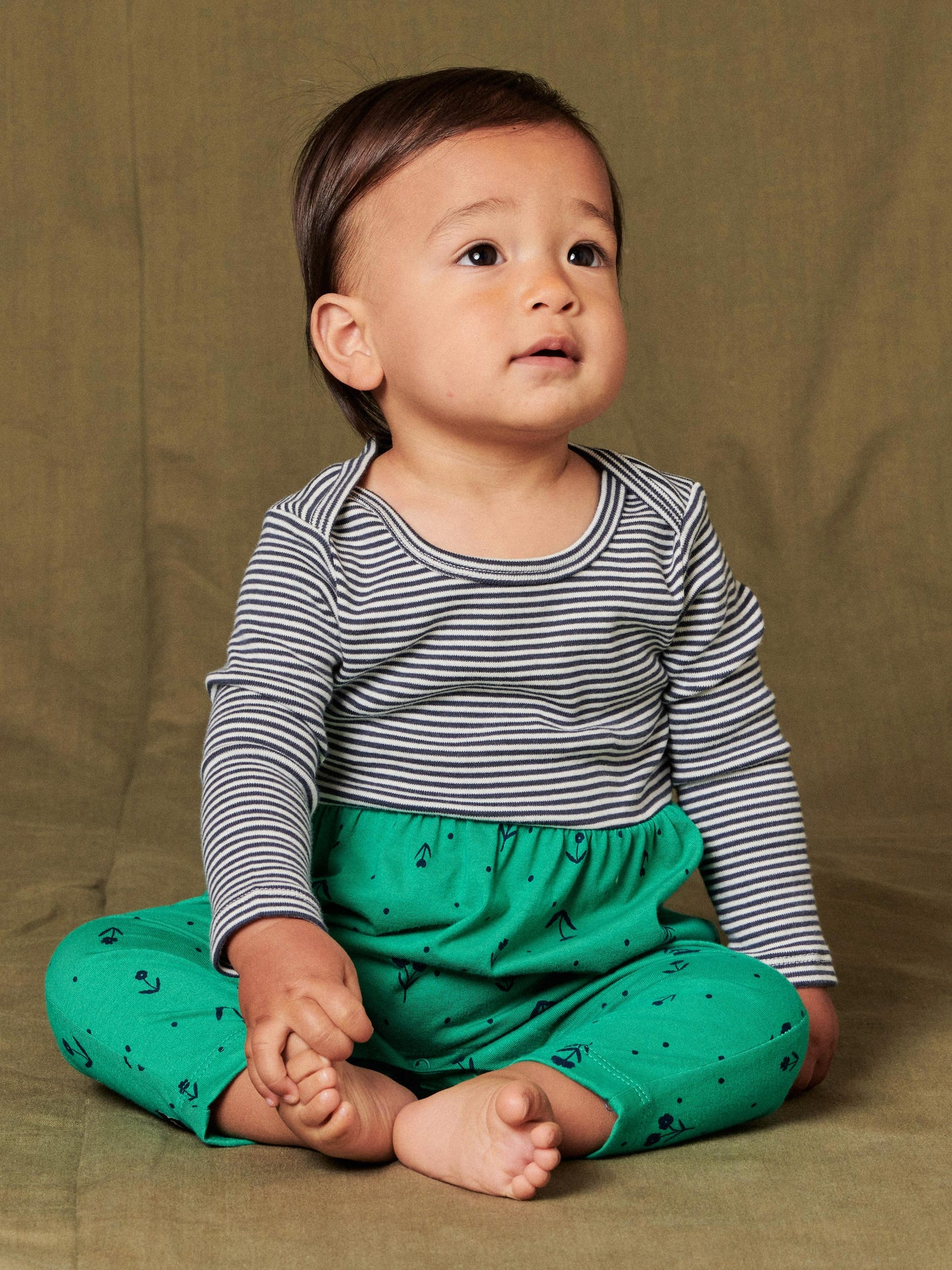 Print Mix Baby Romper - Floral Folklore