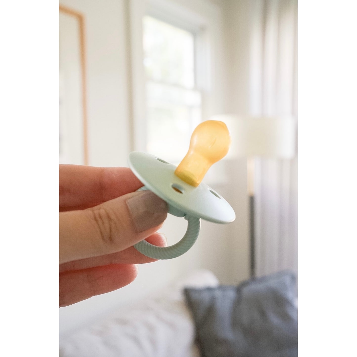 Mint + White Natural Rubber Pacifiers