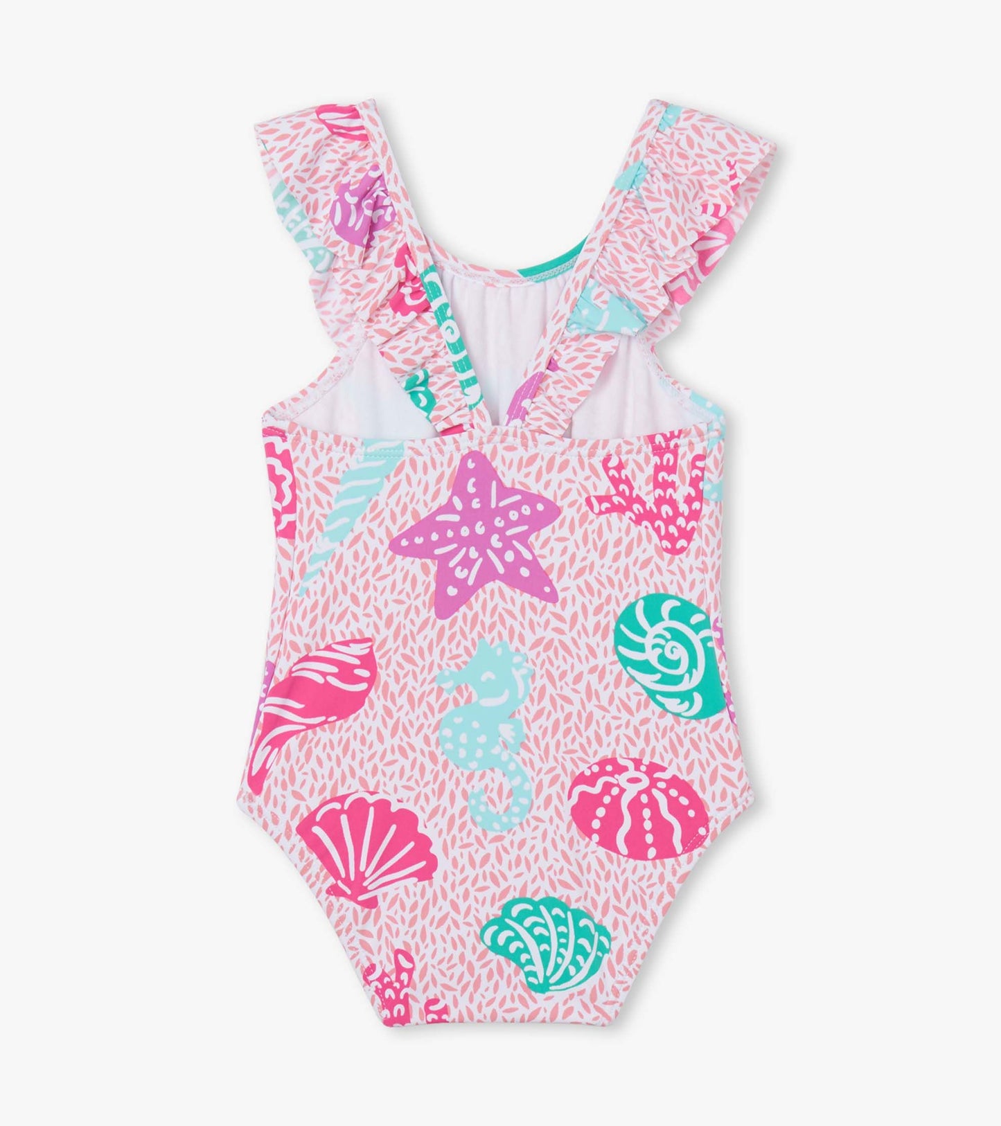 Hatley Abstract Sea Life Baby Ruffle Swimsuit