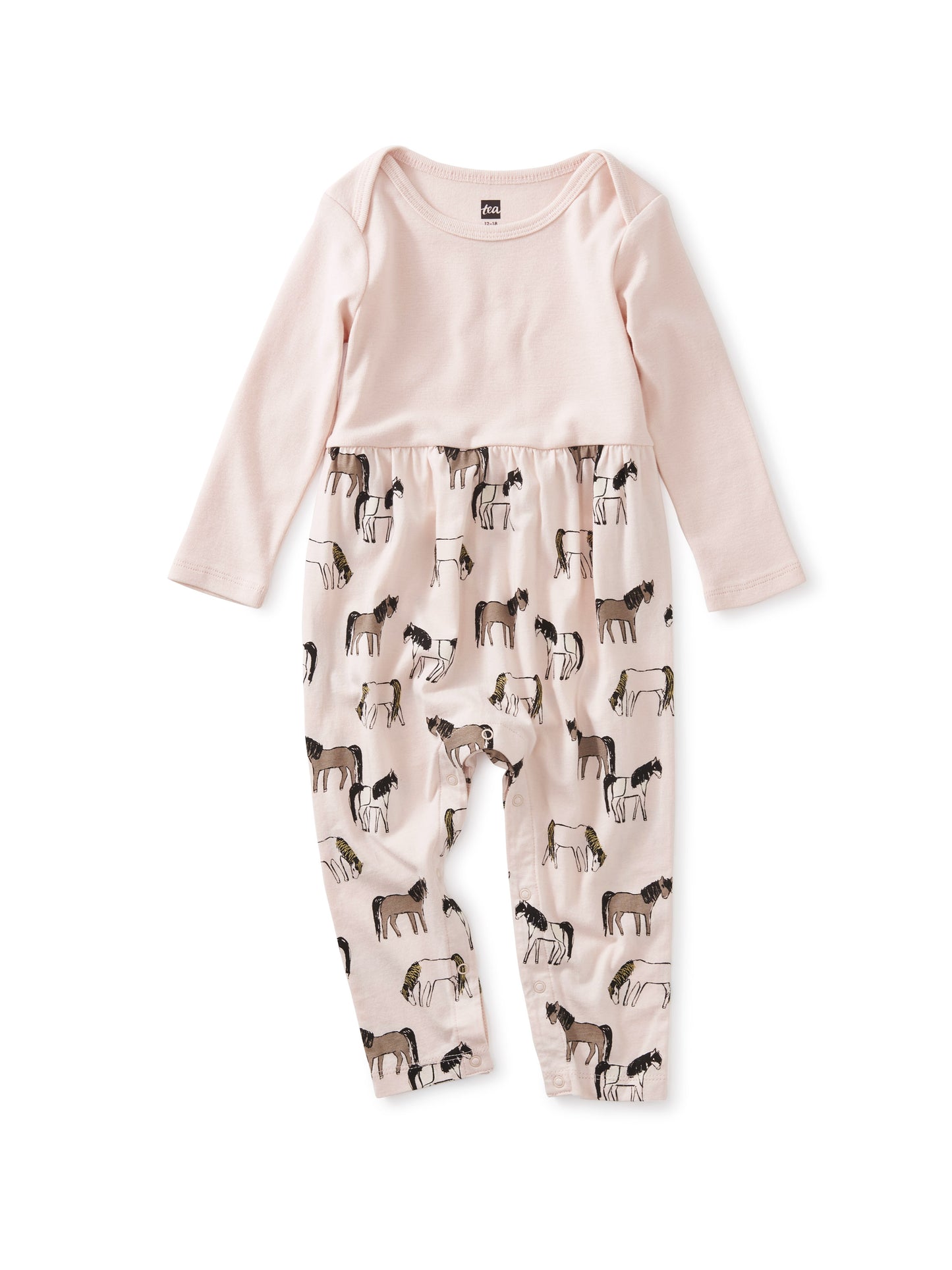 Print Mix Baby Romper - Painted Ponies