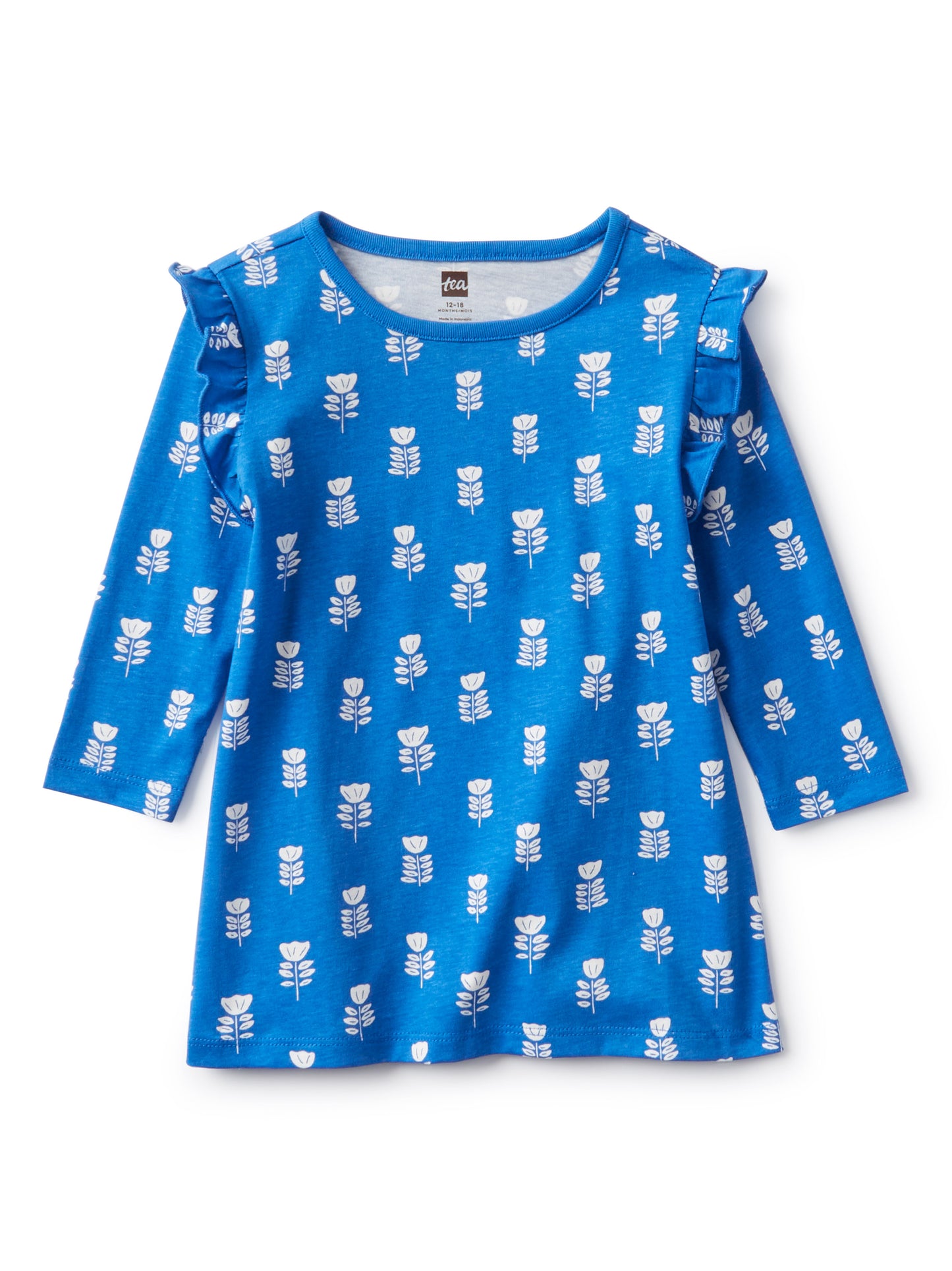 Baby Ruffle Shoulder Dress - Tiny Tulips