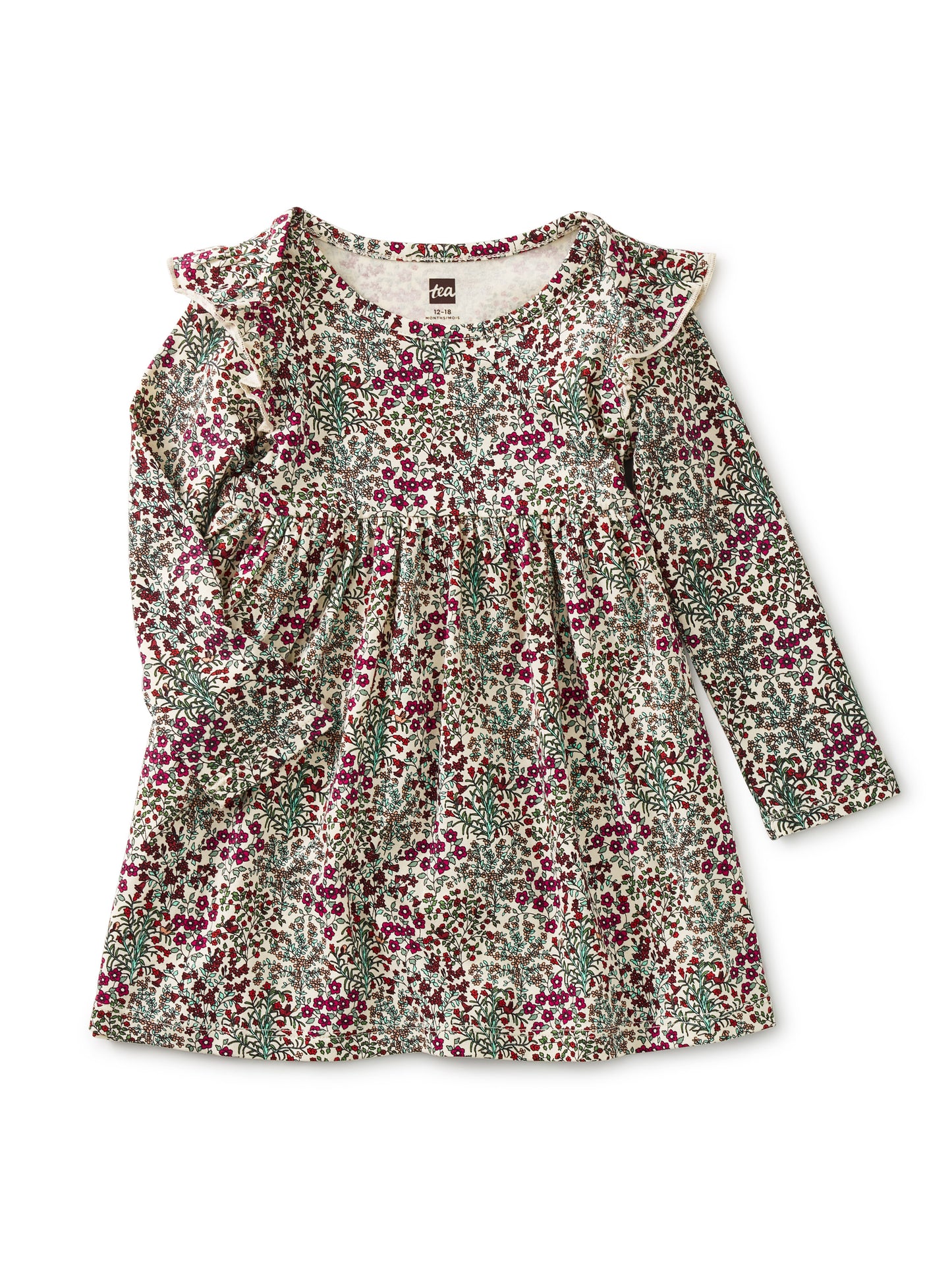 Baby Mighty Mini Dress - Trädgård Floral in Cream
